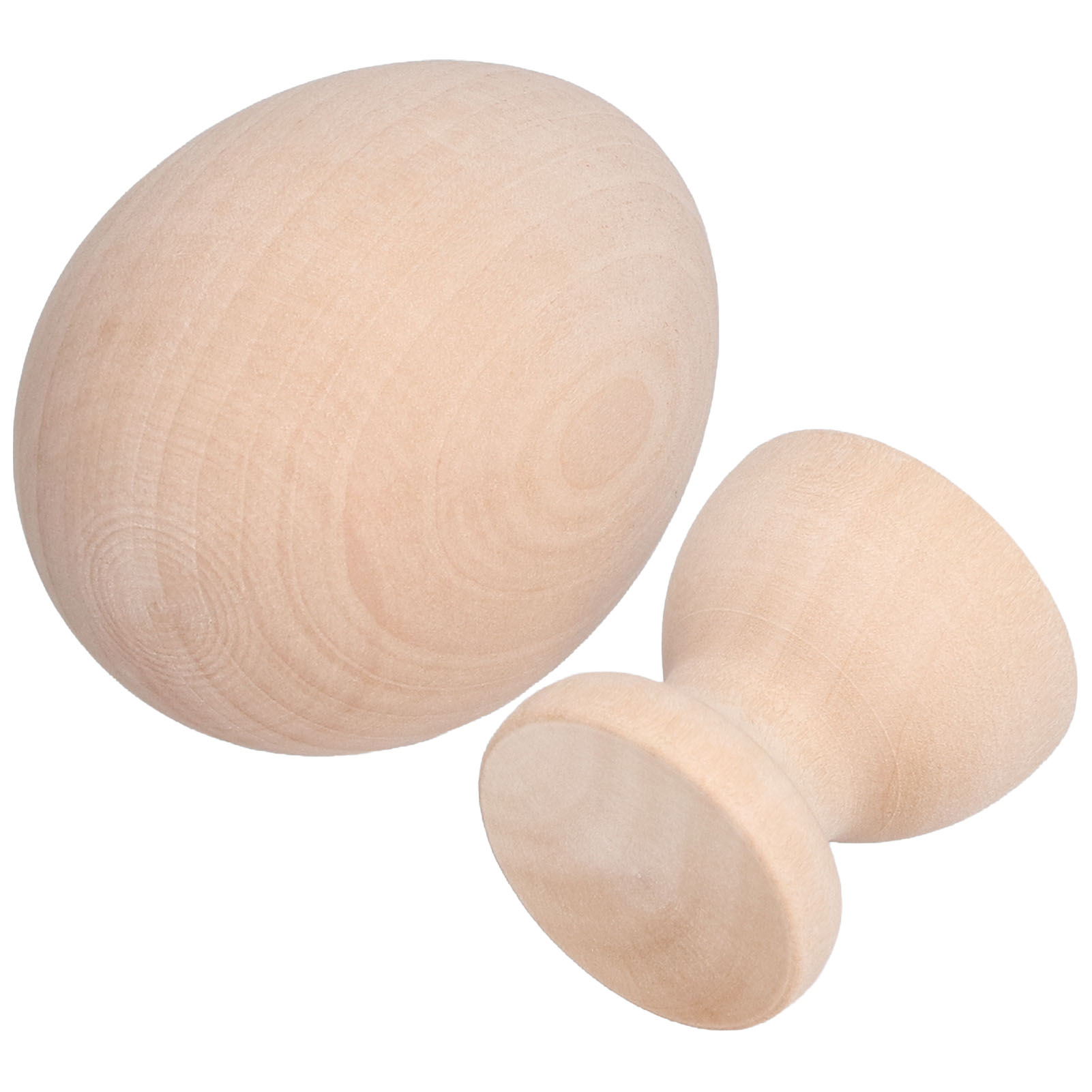 Unbemalte Ostereier Aus Holz, Künstliche Eier Mit Ständern, Set Für Diy-bastelarbeiten, Ovale Form
