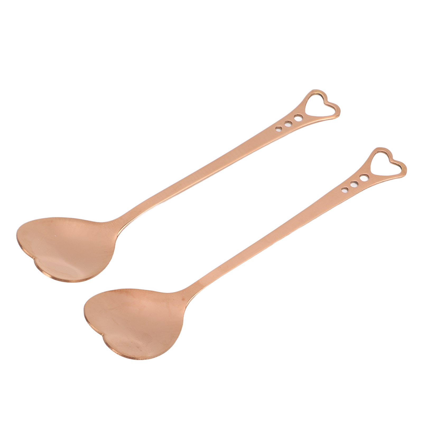 Herzförmige Dessertlöffel Aus Edelstahl Mit Robusten, Korrosionsbeständigen, Ergonomischen Griffen, Ideal Für Kaffee, Roségold