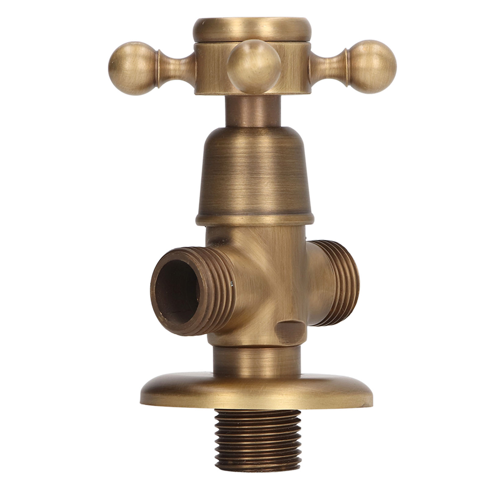 Vintage Eckwasserhahn Aus Hochfestem Messing, Perfekte Abdichtung, Wasserabsperrventil Für Warm- Und Kaltwasserhahn
