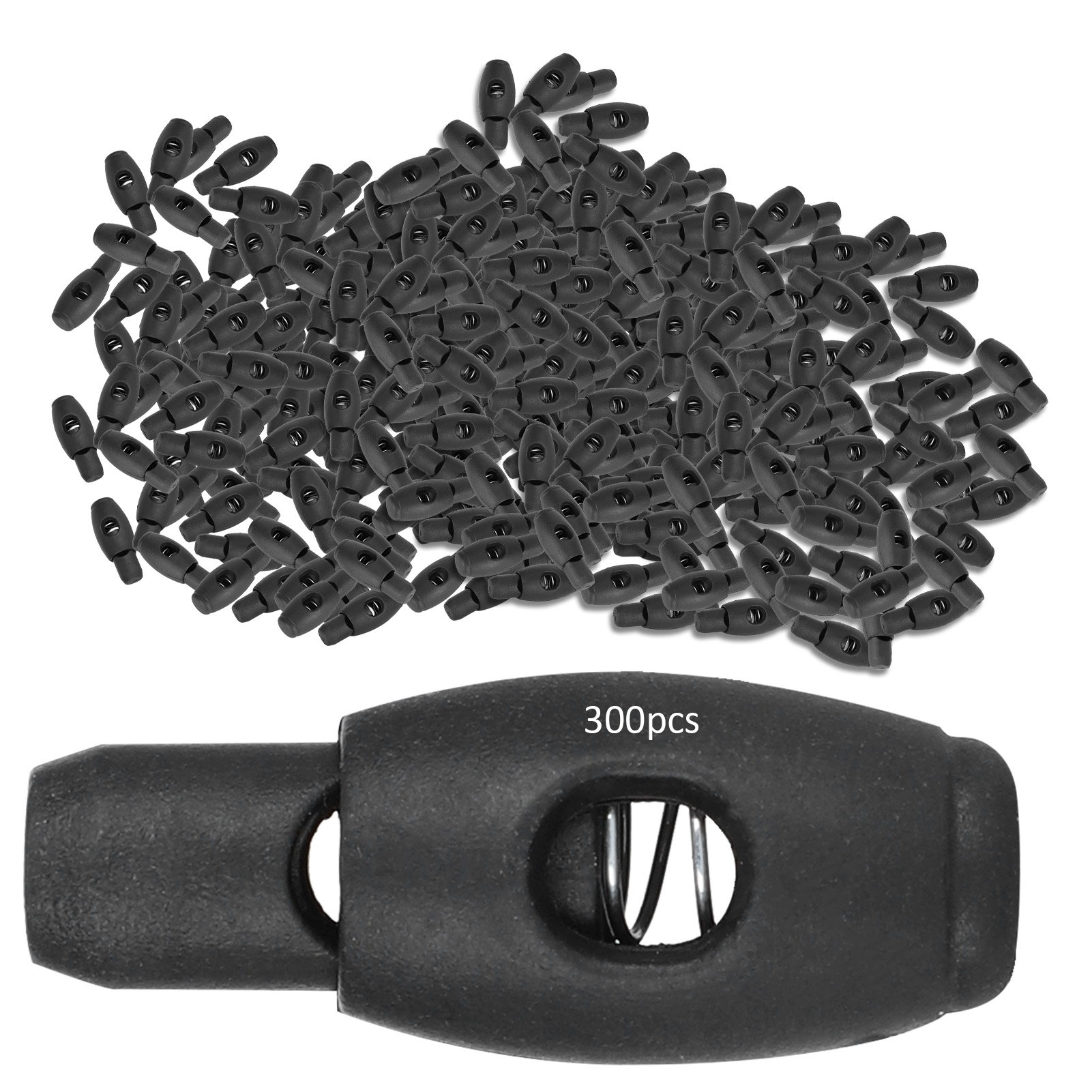 300-teiliges Set Aus Einlochigen Kunststoff-federclips Für Kleidung Und Accessoires.
