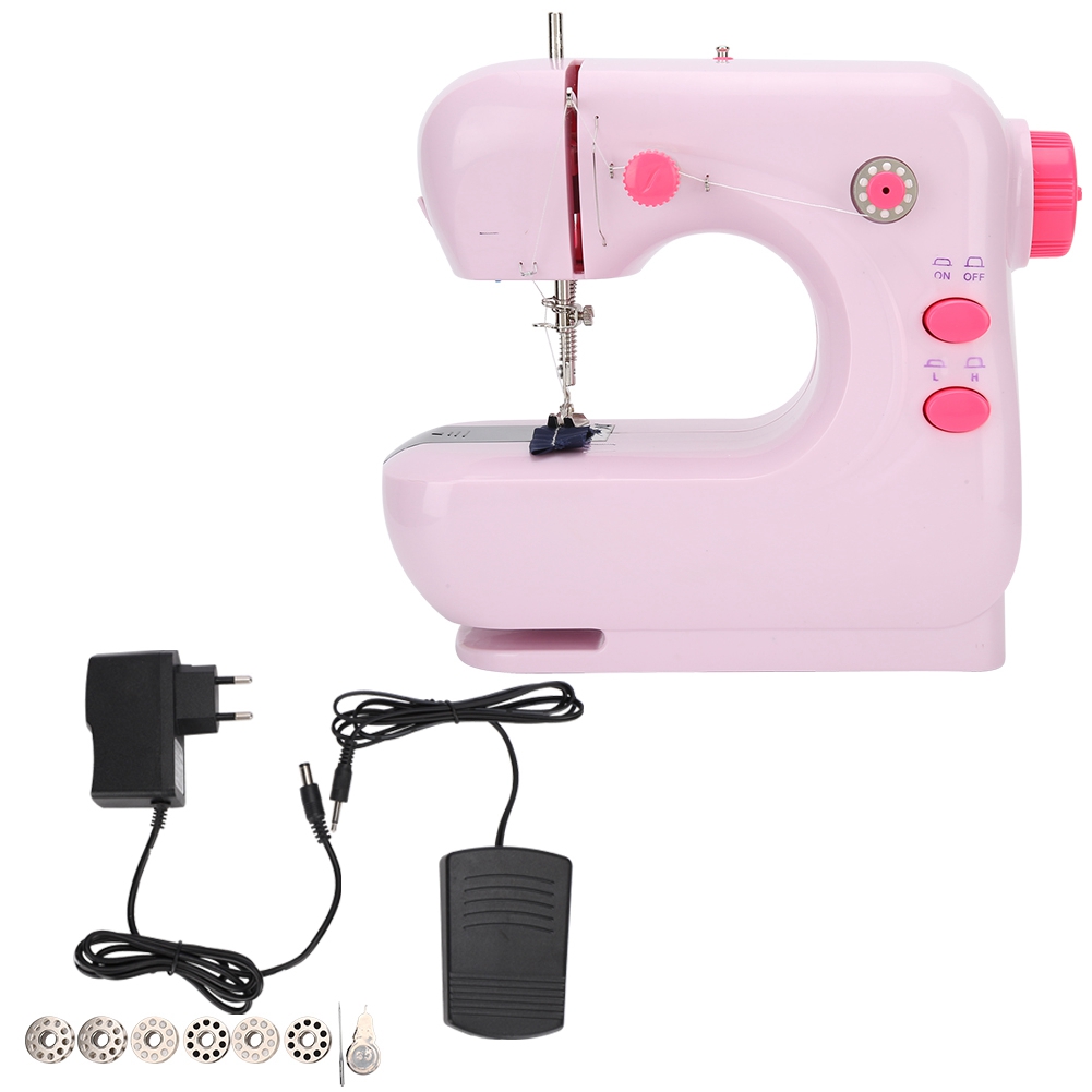Multifunktionale, Tragbare Overlock-nähmaschine Mit Stickfunktion, 100–240 V, Eu-stecker