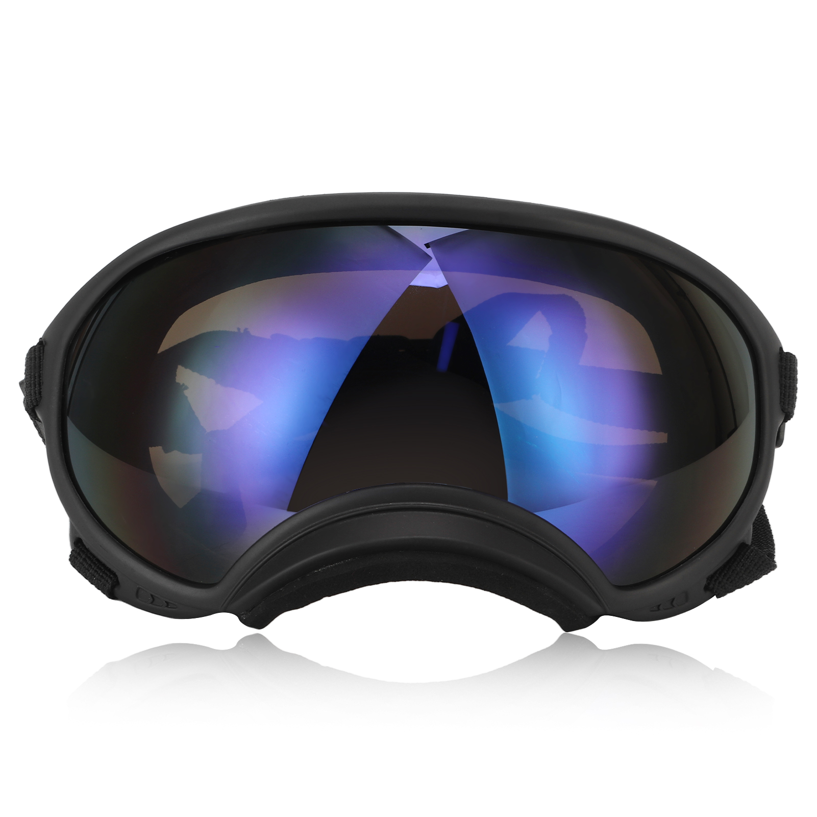 Schutzbrille Für Hunde, Uv-schutz, Stoßfest, Verstellbare Elastische Bänder, Für Große Rassen, Blaue Haustier-sonnenbrille