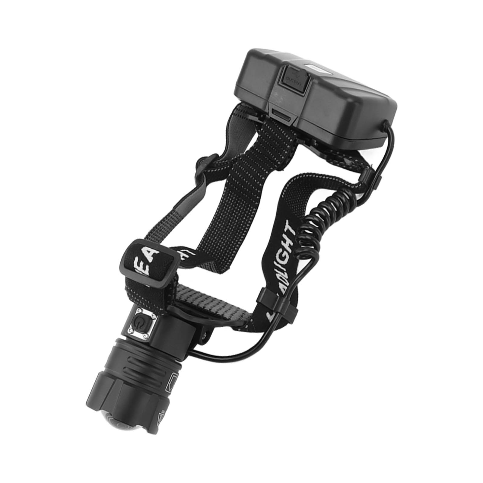 Wiederaufladbare Led-stirnlampe Mit 3 Leuchtmodi, 90° Verstellbarem Lichtkegel, 90.000 Lumen, Autofokus, Für Outdoor-camping Und Laufen