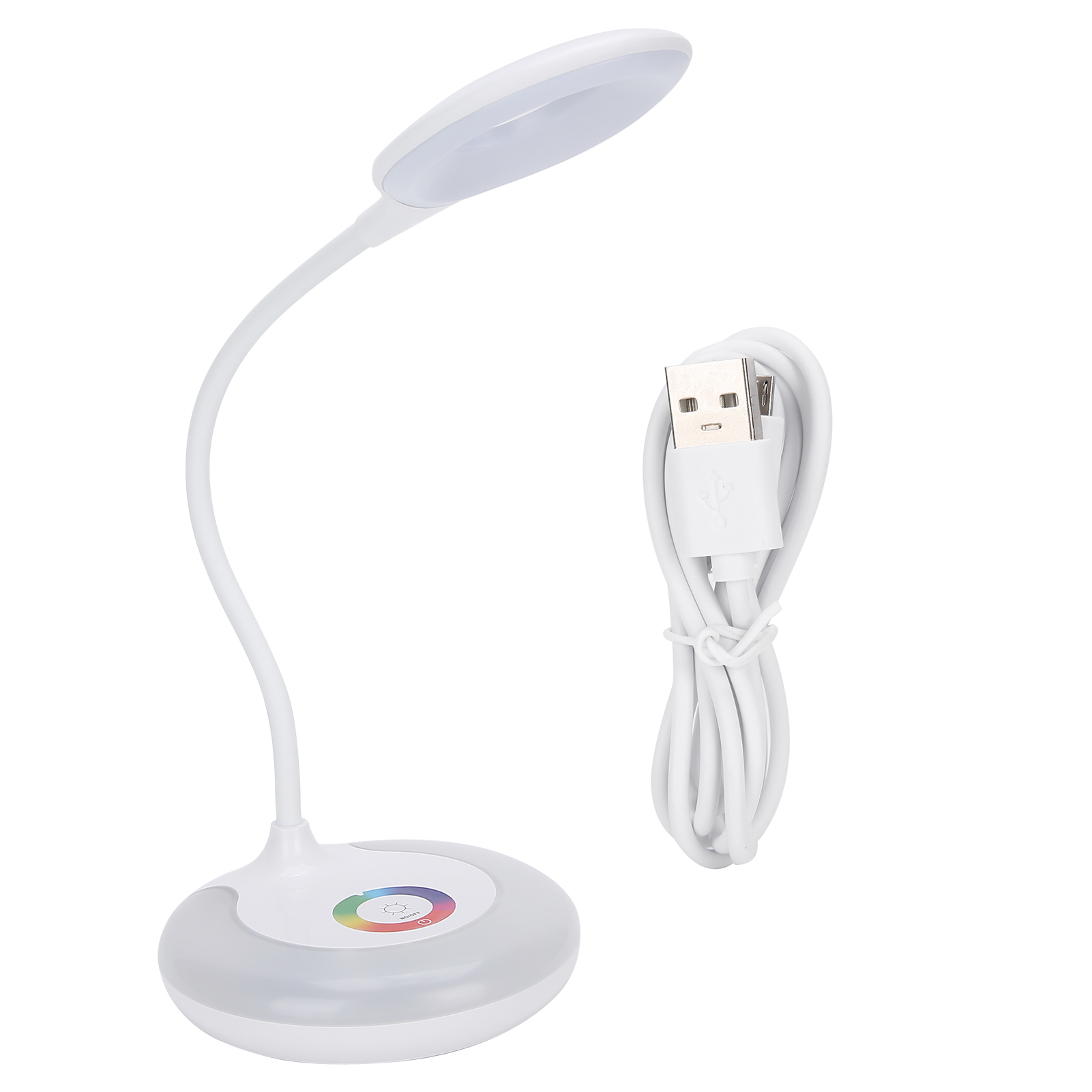 Berührungsempfindliche Led-schreibtischlampe Mit Dimmfunktion, Augenschutz, Farbigen Lichtern, Bürobedarf (netzstecker)