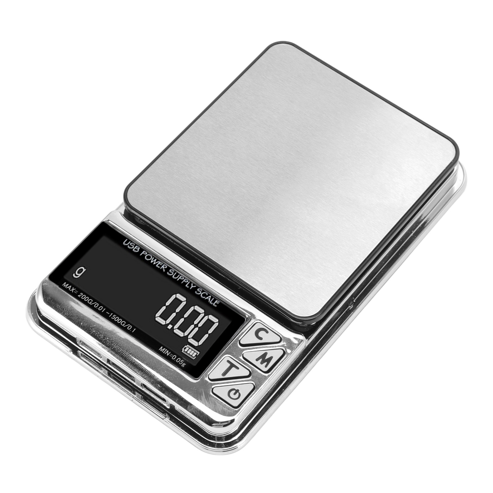 Digitale Küchenwaage, 200 G/0,01 G Bis 1500 G/0,1 G, Hohe Präzision, Usb-aufladbar, Edelstahl, Lebensmittel- Und Schmuckwaage