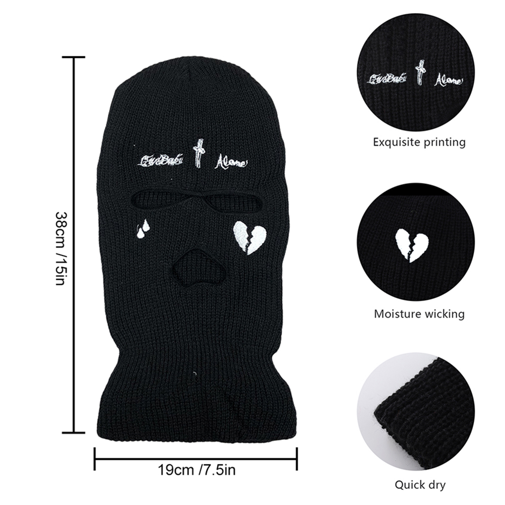 Gestrickte Sturmhaube Mit 3 Löchern, Winddichter Und Atmungsaktiver Winter-gesichtsschutz Für Skifahrer Und Skifahrer, Geeignet Für Damen Und Herren, Ideal Für Outdoor-aktivitäten Wie Radfahren Und Sk