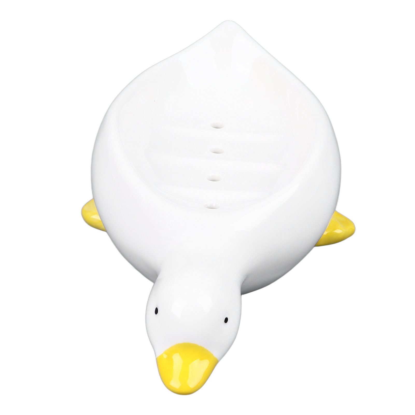 Niedliche Seifenschale Aus Keramik In Entenform, Tierförmiger Seifenhalter Mit Abtropffläche Für Dusche, Badezimmer Und Küche
