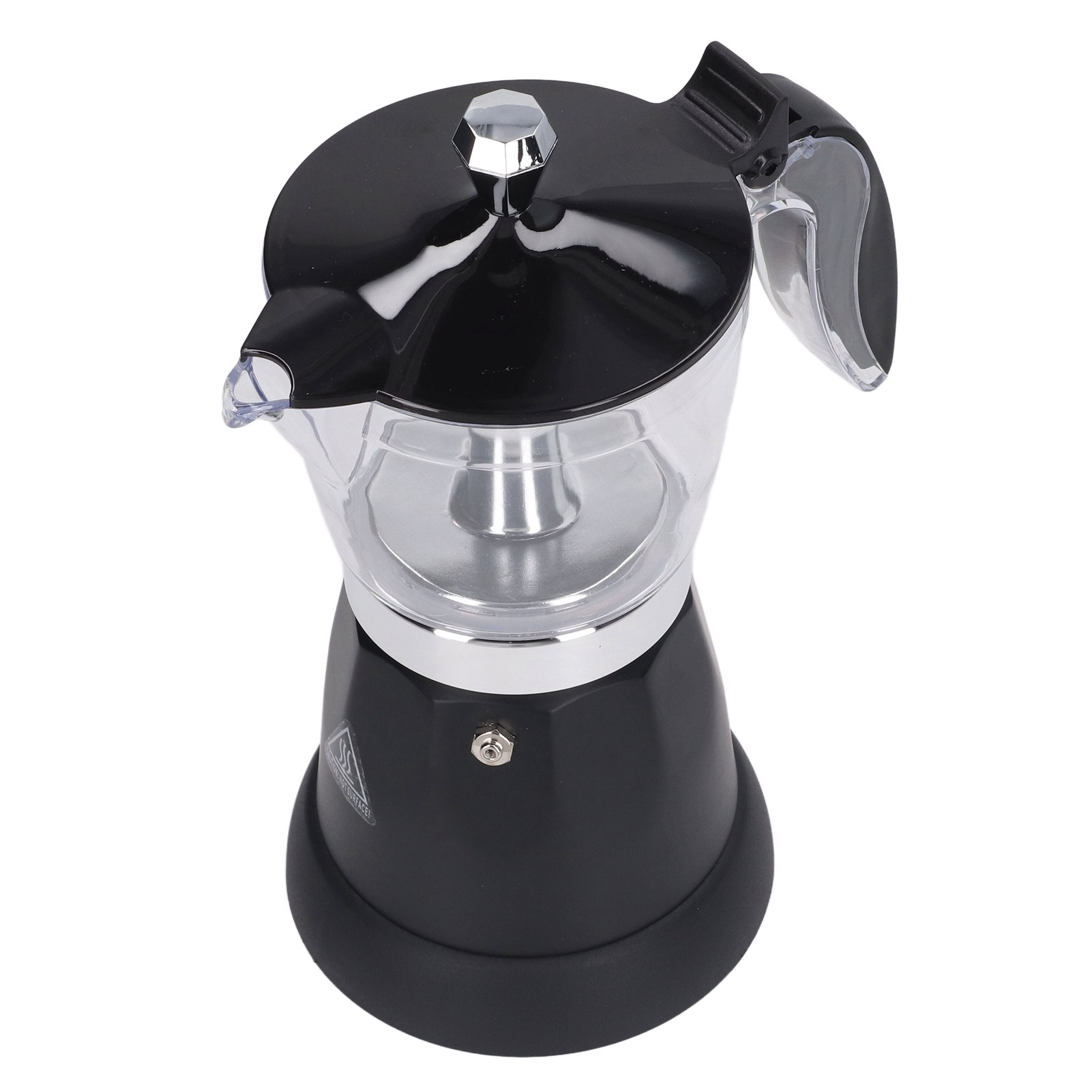 Elektrische Italienische Kaffeemaschine, 6 Tassen, 300 Ml, Transparent, Tragbar, Kaffeemaschine Für Zuhause, Eu-stecker 220–240 V
