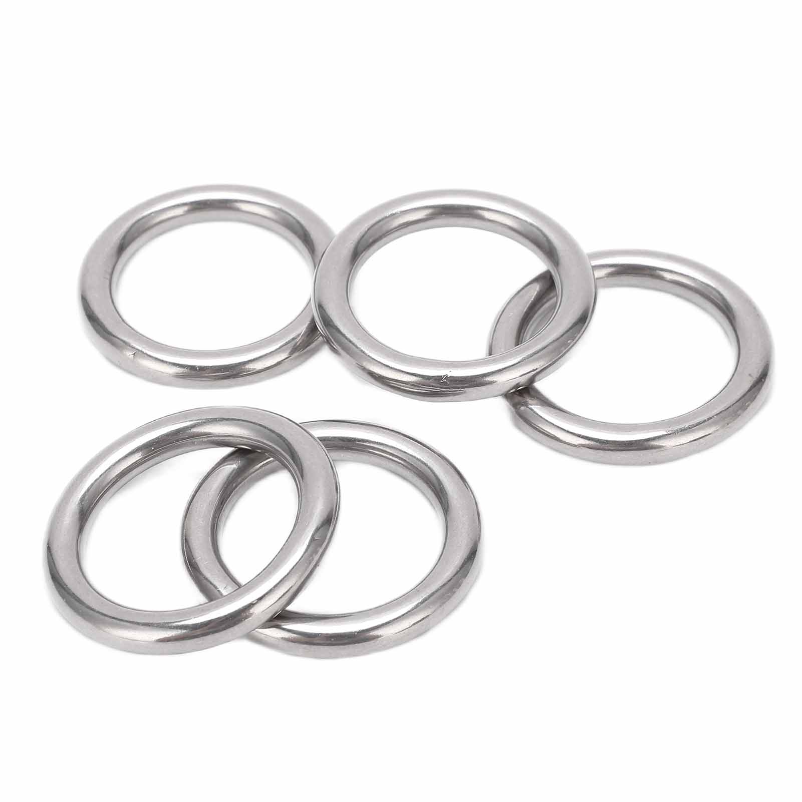 Stück Runde Bootsringe Aus Edelstahl 304, Nahtlos Geschweißt, O-haken Für Yoga-hängematten, 6 X 30 Mm