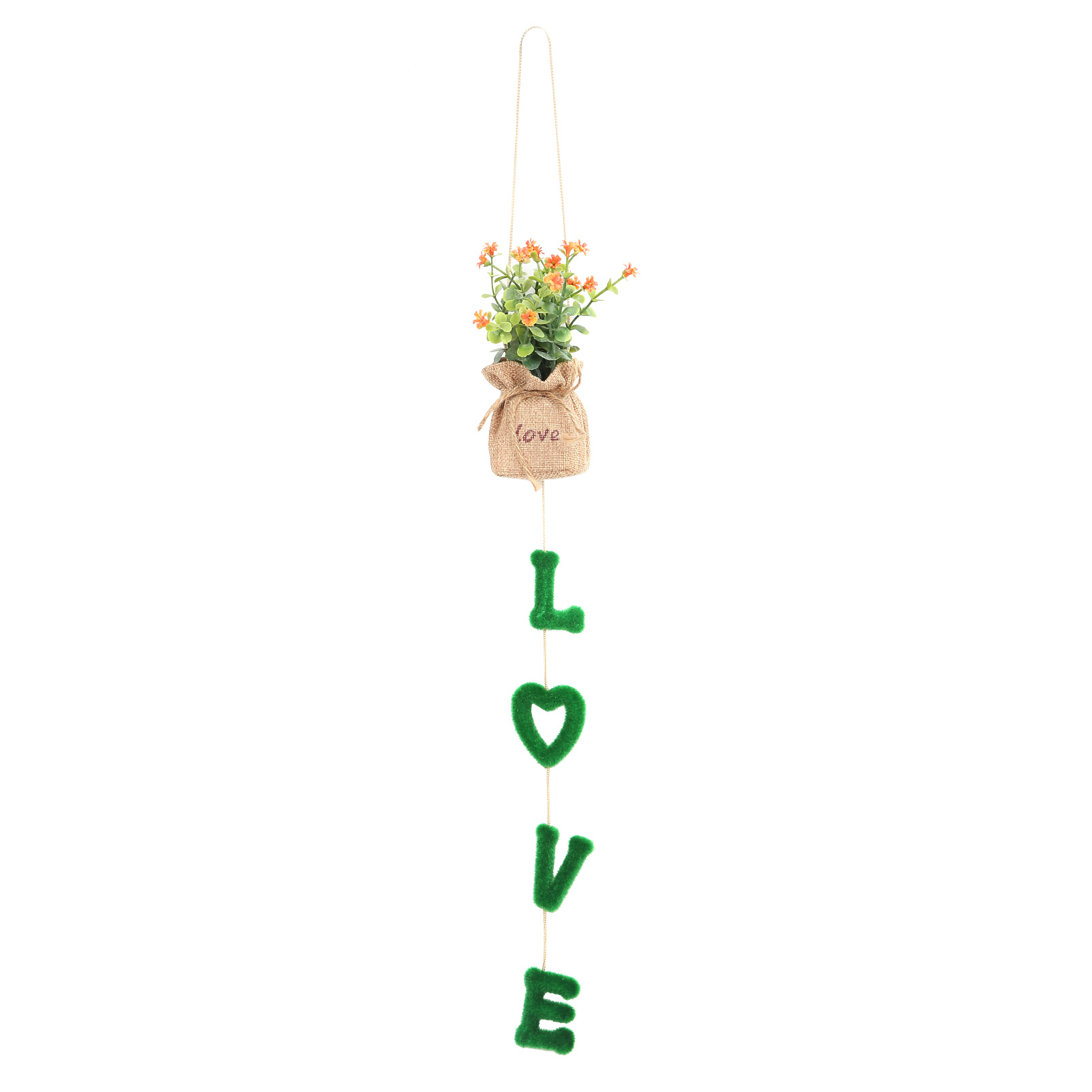 Hängendes Topfset, Kleine Künstliche Grünpflanze, Handgefertigte Dekoration Für Haus Und Garten
