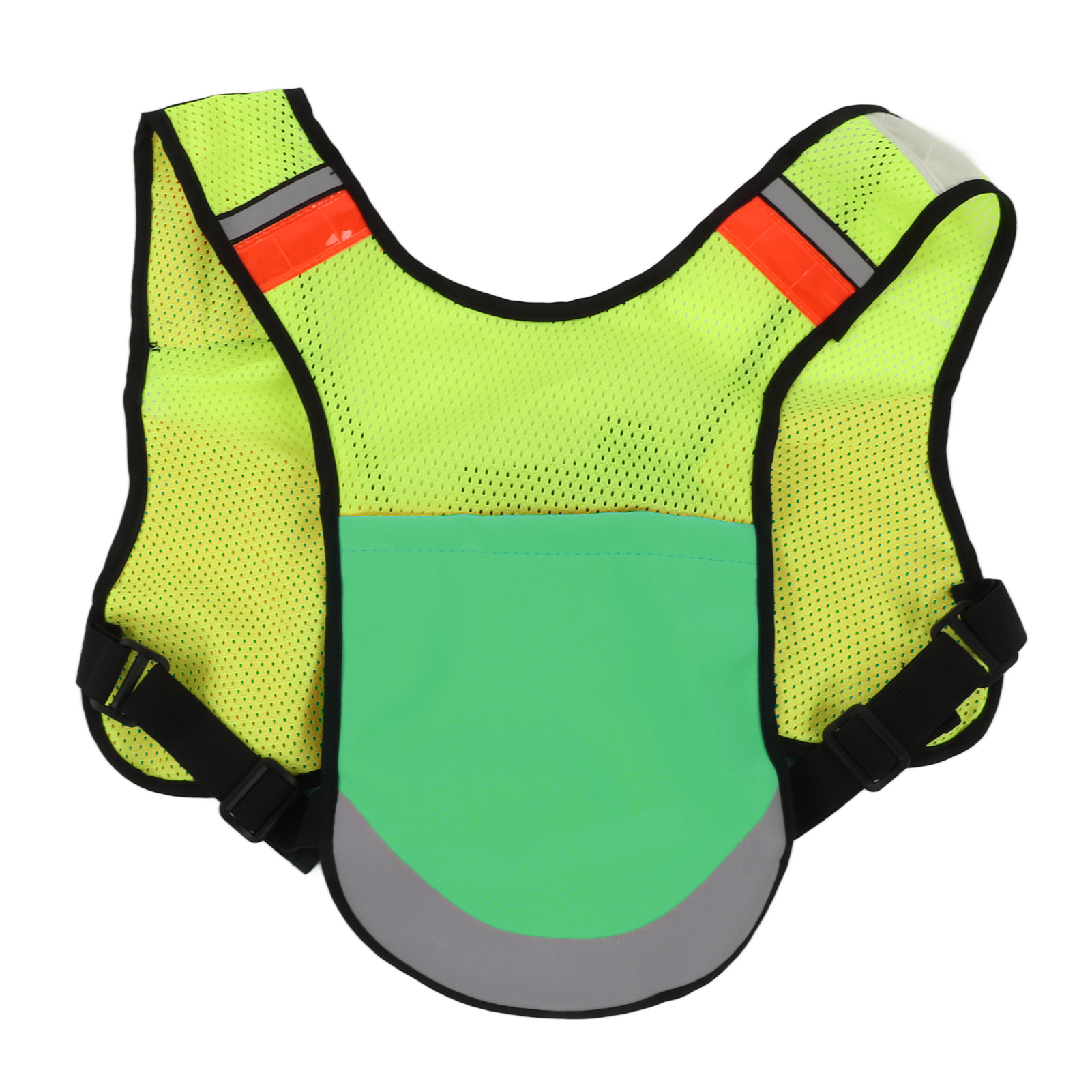 Multifunktionale, Elastische Reflektorweste Für Nachtsportarten, Atmungsaktive Grüne Reflektorjacke