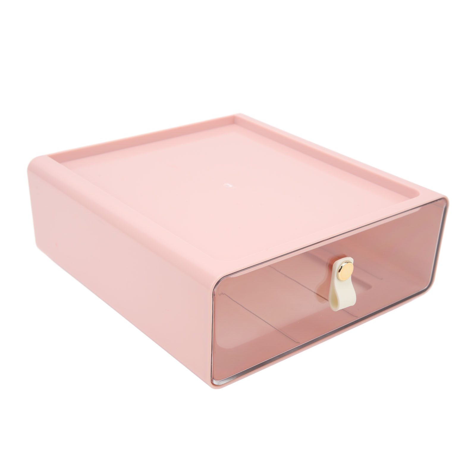 Große, Transparente Aufbewahrungsbox Mit Schublade, Schreibtischbox Im Schubladenstil, Rosa Schreibtisch-organizer