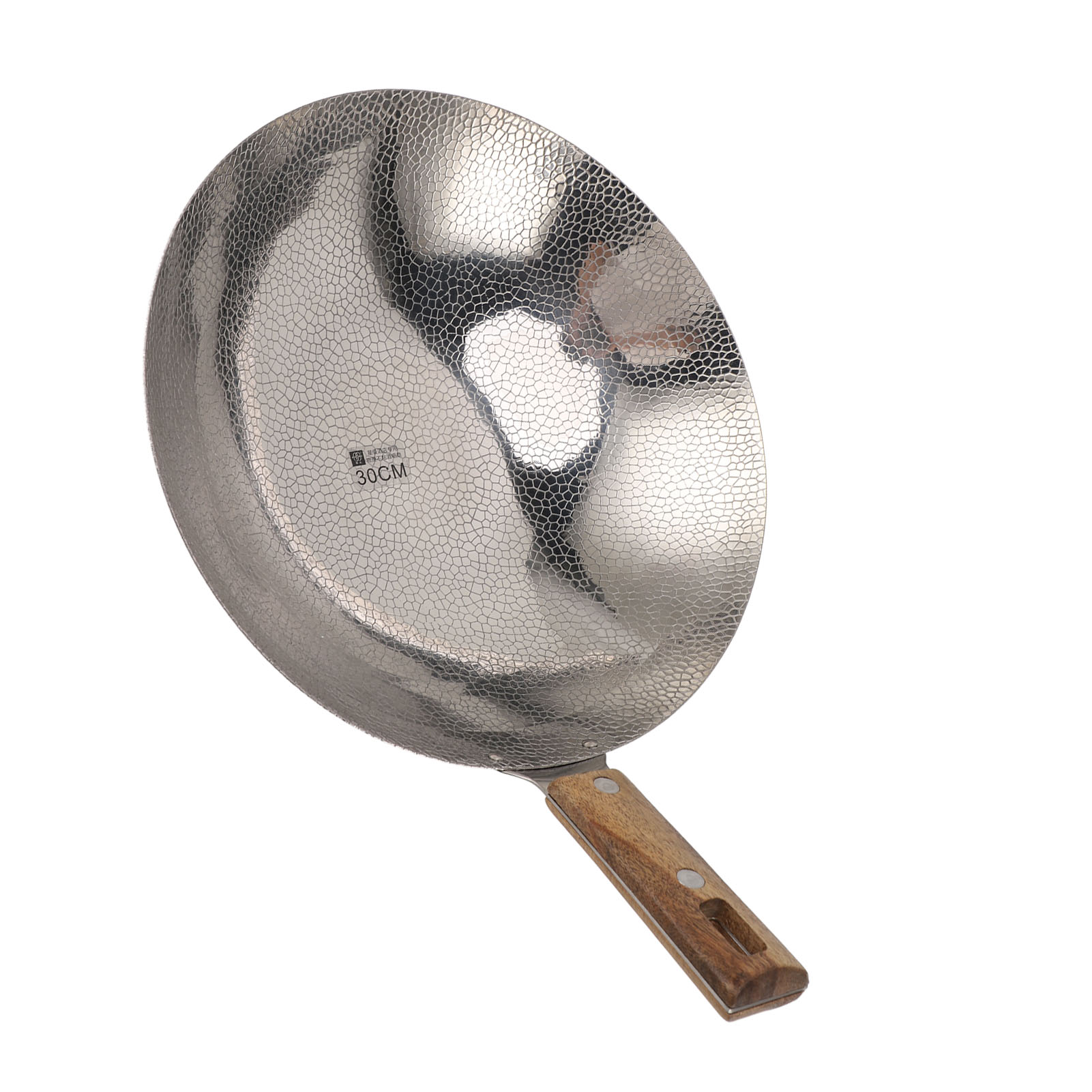 30 Cm Multifunktionale Antihaft-bratpfanne, Holzgriff, Edelstahl 304, Heizt Schnell Auf.