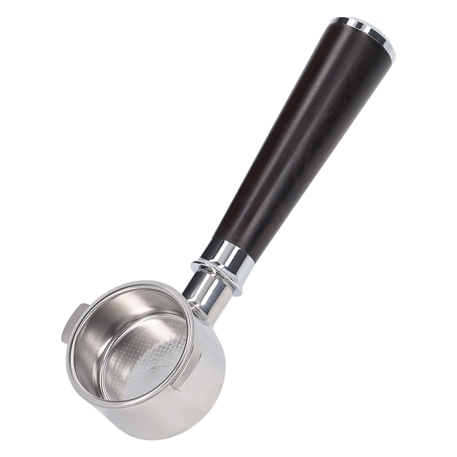 51-mm-bodenloser Filter, 2 Halterungen, Edelstahlgriff Mit Afrikanischem Ebenholz Für Delonghi Eco310