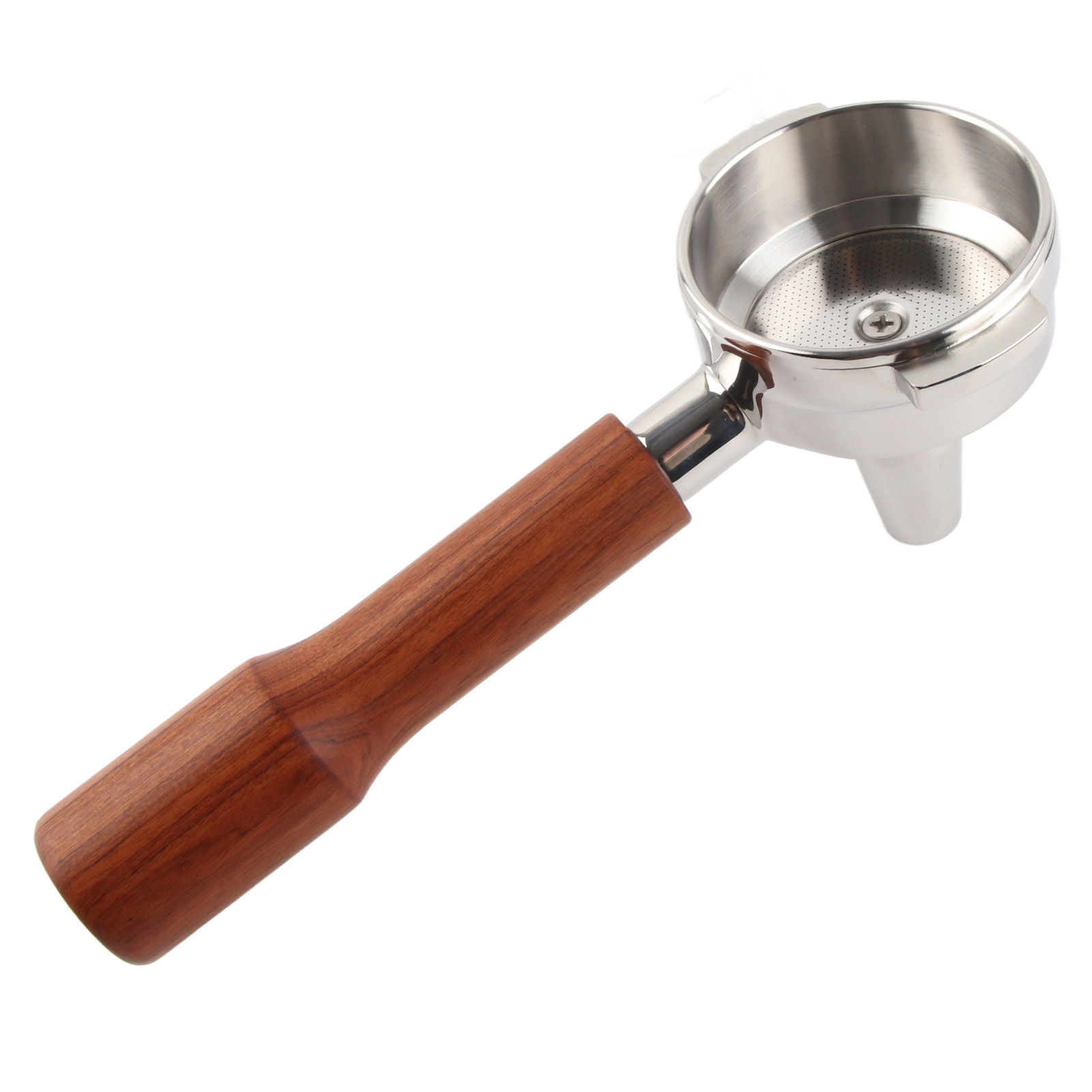 58-mm-einzelkopf-extraktionsfilterhalter, Griff Aus Massivholz Und Edelstahl, Rosenholz Im C1-stil, Für Kaffee Und Tee