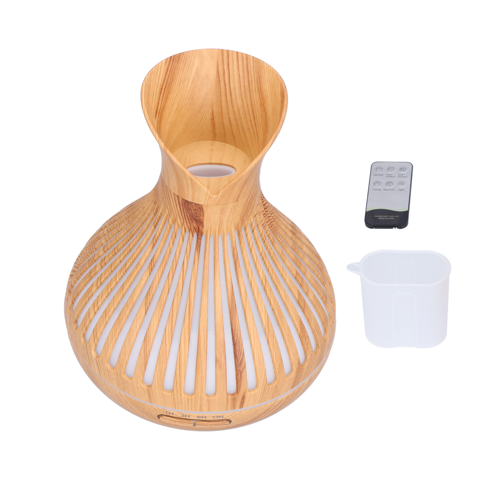 400-ml-diffusor Für Ätherische Öle, Holzoptik, Fernbedienung, Nachtlicht, Luftbefeuchter Für Schlafzimmer Oder Büro, 100–240-v-eu-stecker