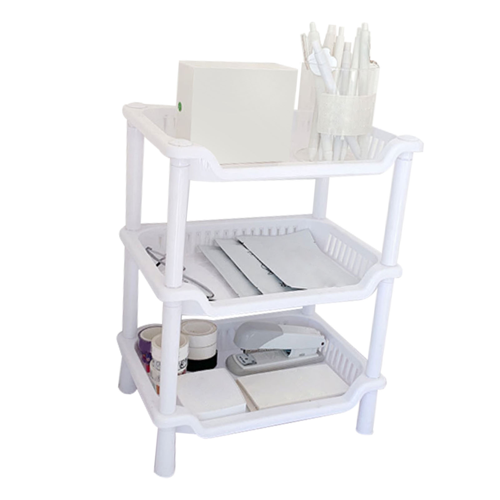 Abnehmbares 3-stöckiges Ablageregal Für Badezimmer, Multifunktionale Ablagefläche, Schminkregal Für Badezimmer, Küche, Schlafzimmer