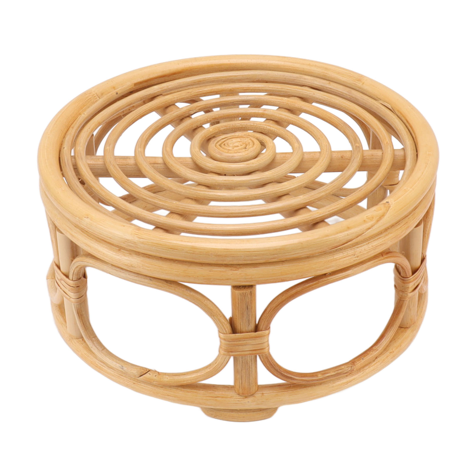 Pflanzenständer Aus Natürlichem Rattan, Runde Form, Handgeflochtenes Pflanzenregal, Großer Blumentopf Für Drinnen, Garten, Haus, Terrasse