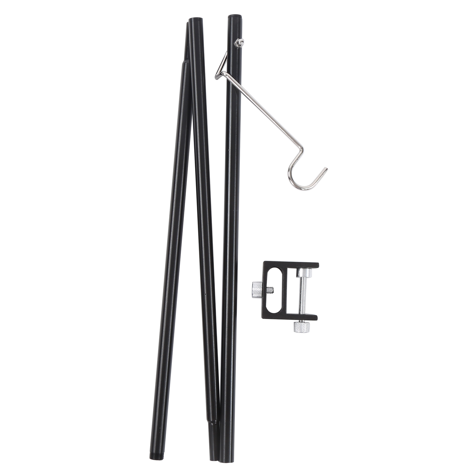 Faltbarer Campinglampenhalter Aus Aluminiumlegierung, Einzelhaken, Lampenstange Mit Aufbewahrungstasche