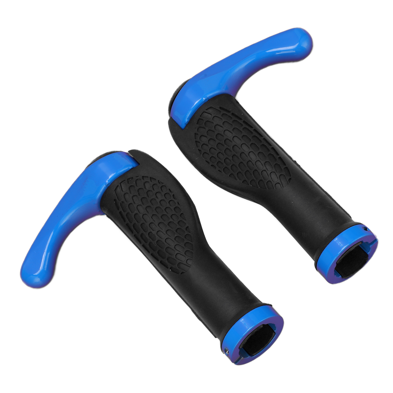 Blaue Kuhhorn-fahrradgriffe Aus Gummi Für Mountainbike-lenker