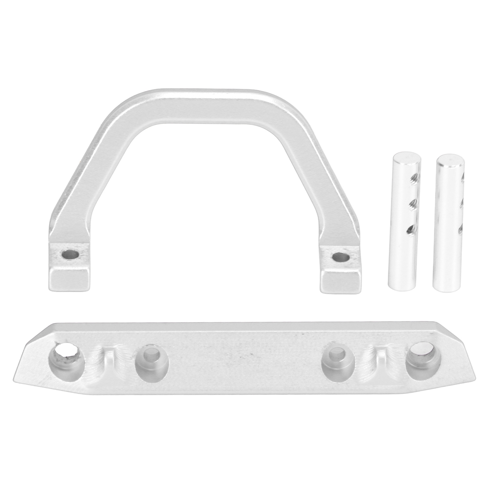 Frontstoßstange Aus Aluminium Mit Led-beleuchtung Für Axial Scx24 1/24 Ferngesteuertes Auto, Silber