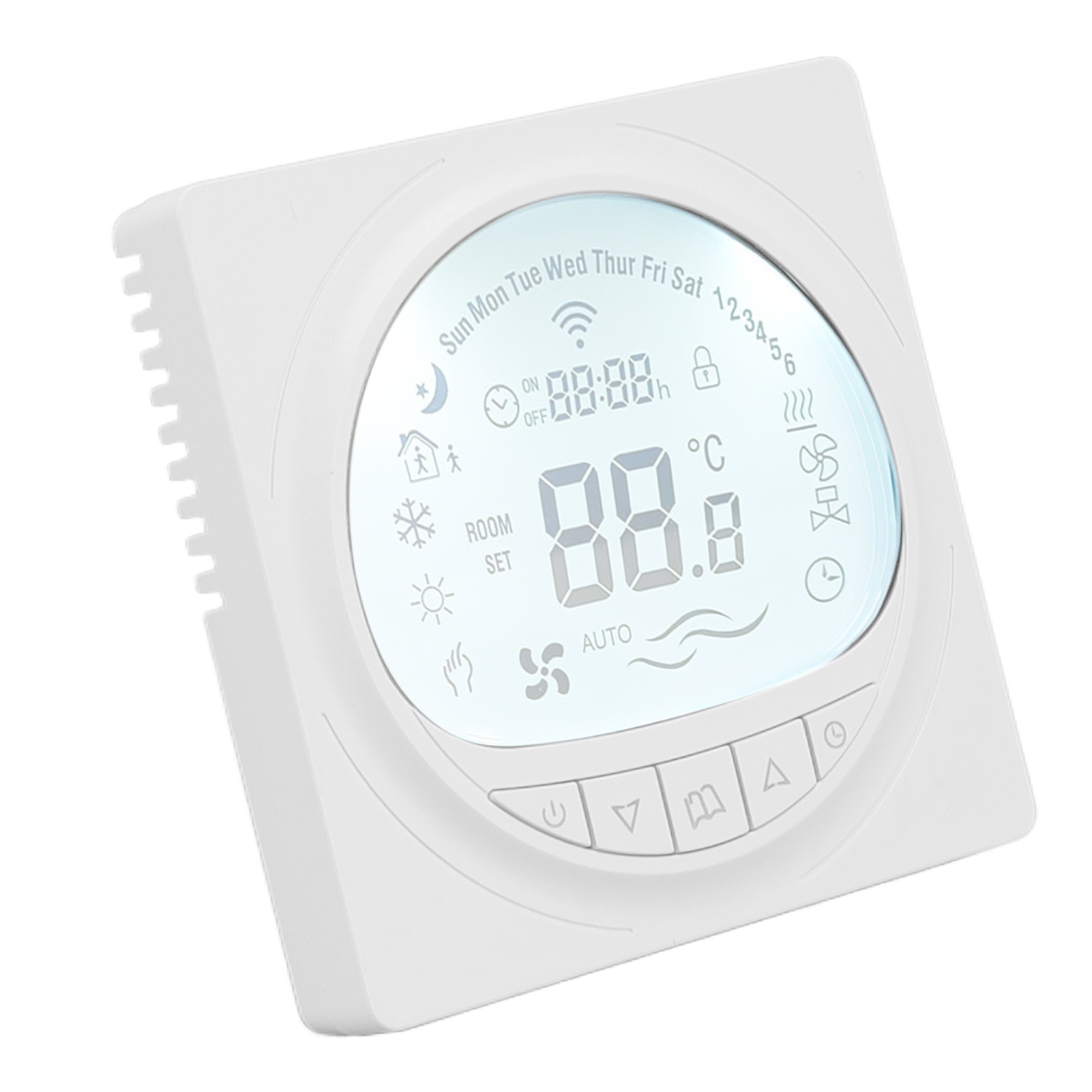 Programmierbarer Thermostat Für Fußbodenheizung, Großes Lcd-display, Temperaturregler Für Die Wasserversorgung Mit 485-v- Und 220-v-anschluss