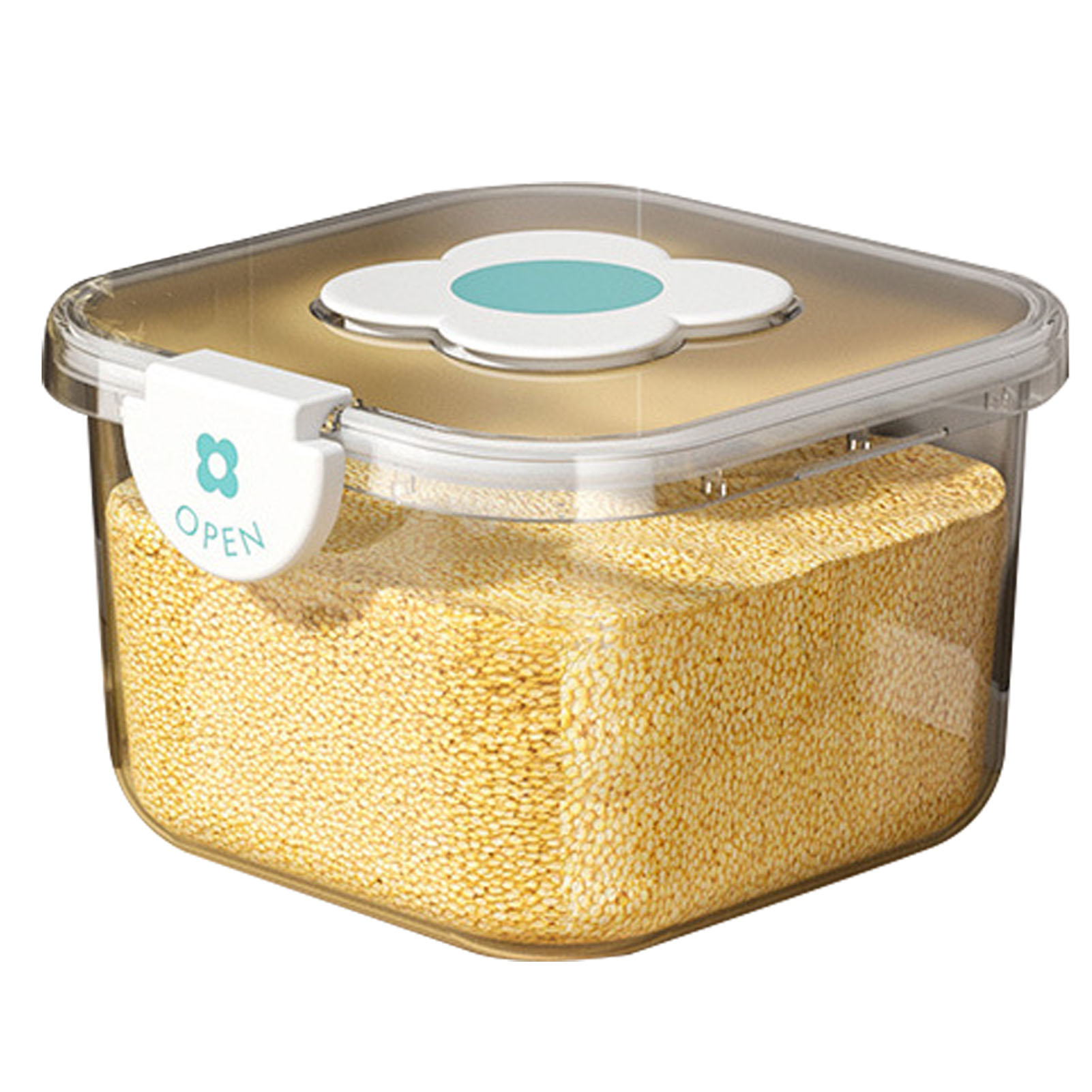 Luftdichter Reisbehälter, Aufbewahrungsbox Für Getreide Und Lebensmittel, Transparent Mit Deckel Für Die Küche, 5 Kg
