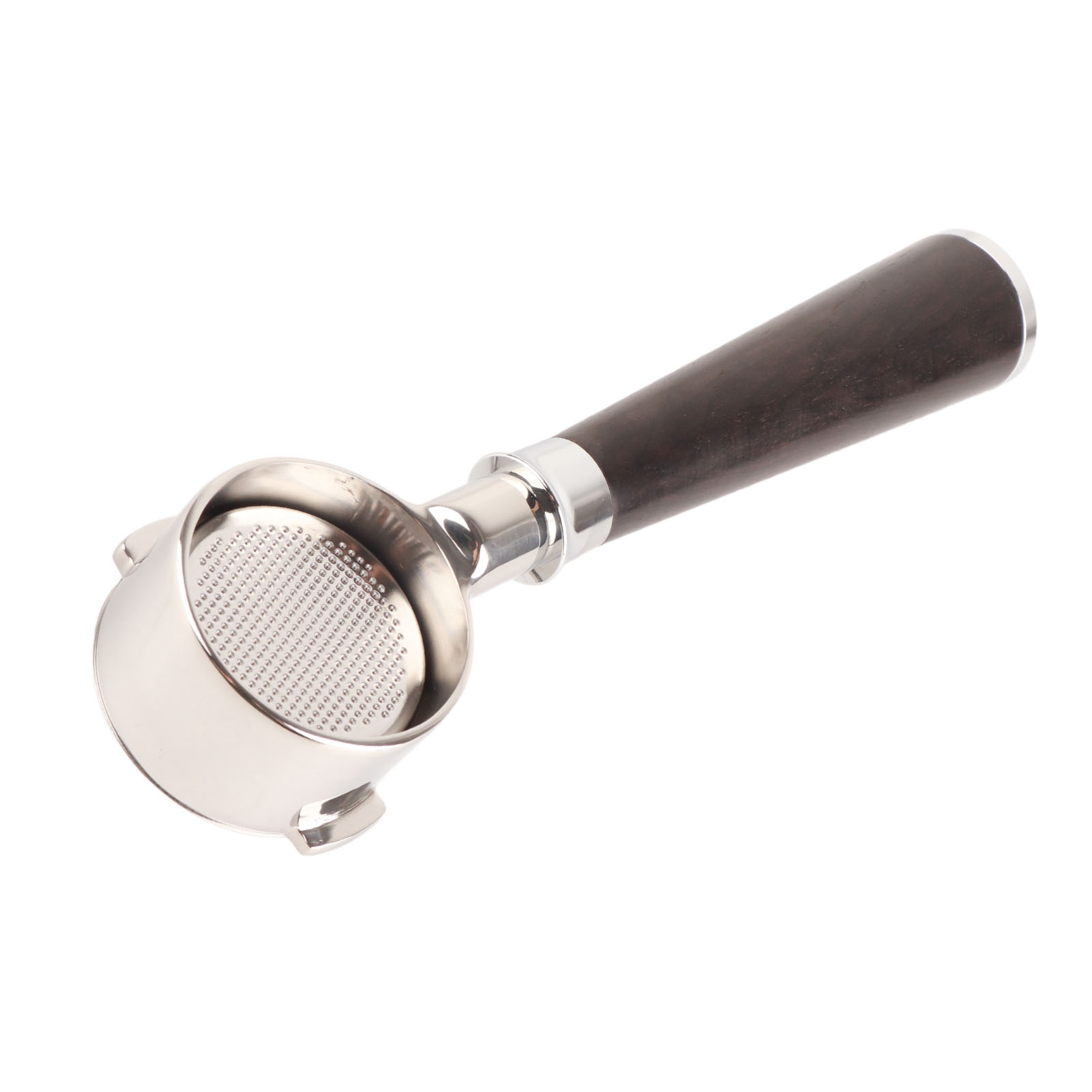 Bodenloser Edelstahl-kaffeefilter 51 Mm, Filterhalter Mit Griff Aus Wengeholz Für Die Kaffeemaschine Eco310