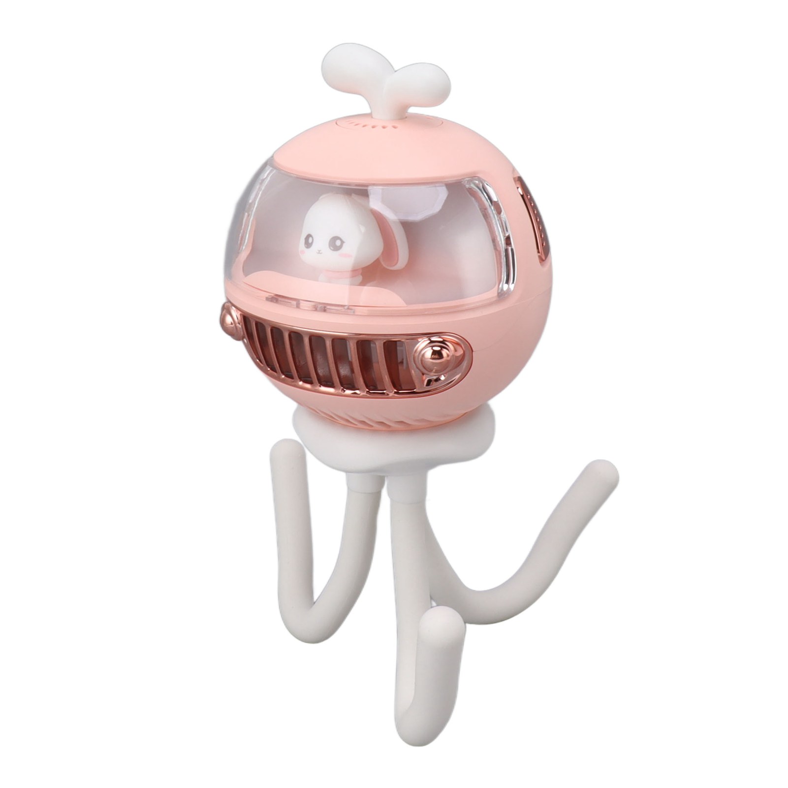 Leiser, Wiederaufladbarer Kinderwagenventilator Mit 4 Geschwindigkeitsstufen, 120°-drehung, Mückenschutz, Flexiblem Clip-design Und Nachtlicht.