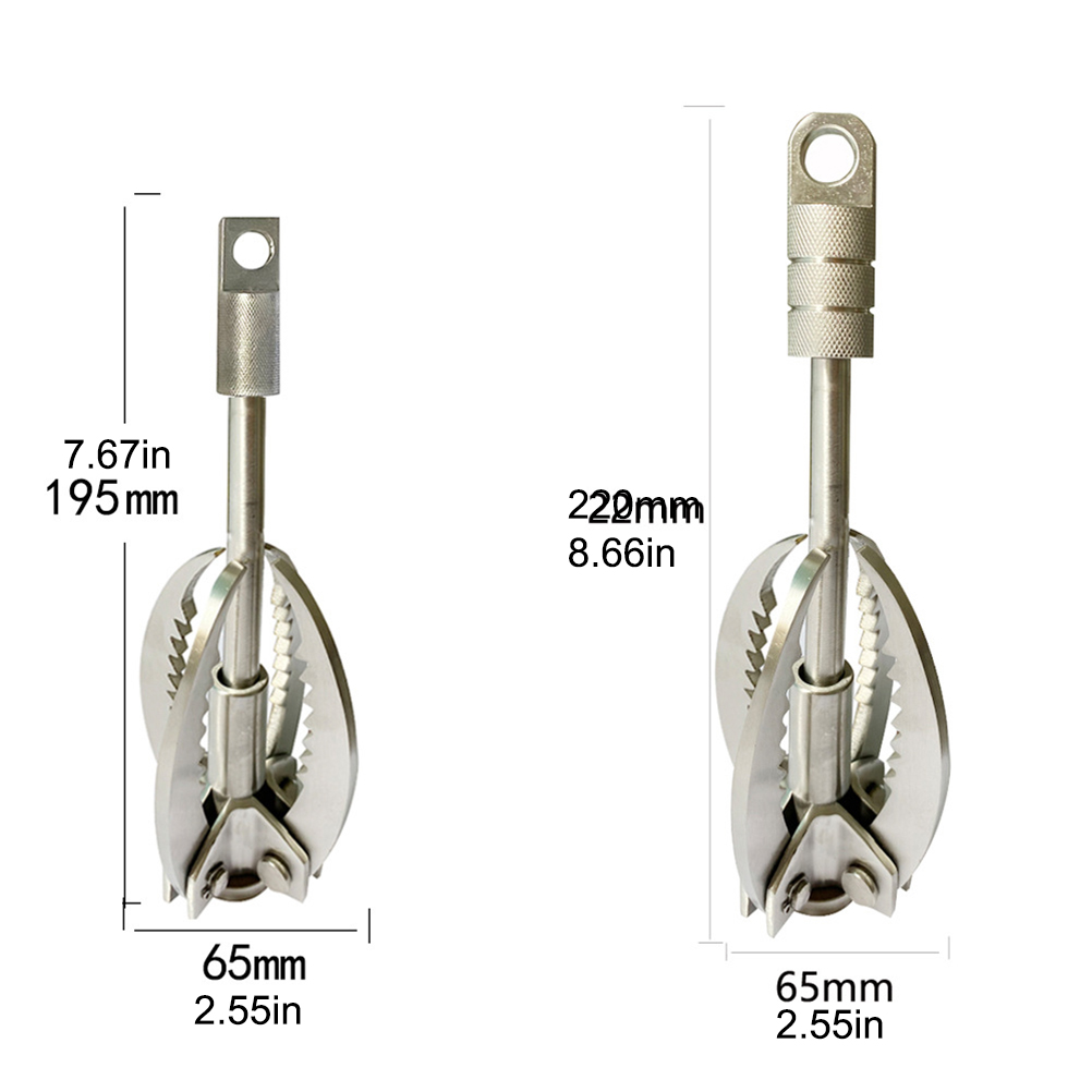 Einstiegshaken Aus Edelstahl Mit Karabinerhaken Für Outdoor-survival, Unterwasserklettern, Felsklettern Und Bergsteigen.