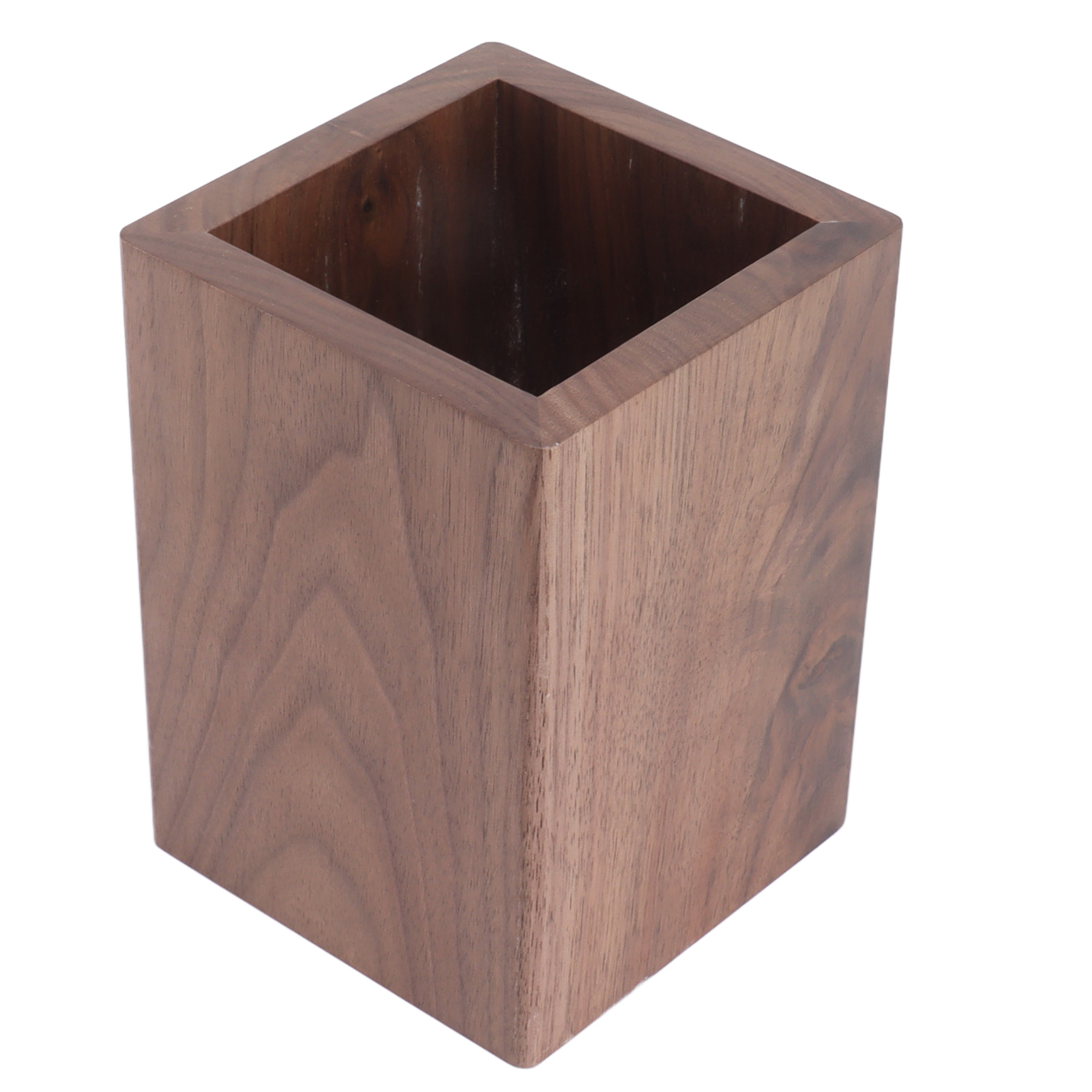 Glatter Küchenutensilienhalter Aus Holz, Großes Fassungsvermögen, Stabil, Einfacher Stiftehalter Für Küche, Haushalt, Büro, Quadratisch (10,9 X 7,9 X 7,9 Cm)