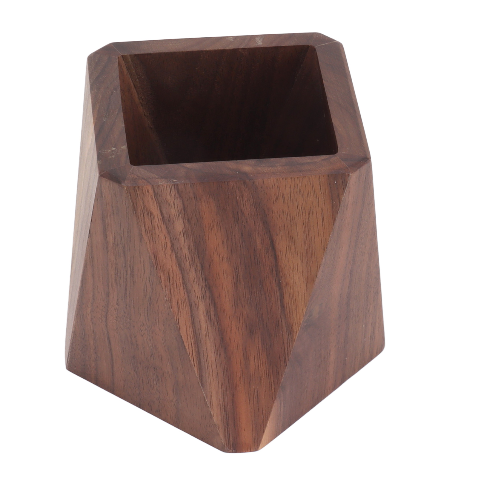 Stabiler, Geräumiger, Schlichter, Rautenförmiger Küchenutensilienhalter Aus Holz Für Küche, Haushalt Oder Büro (10x11cm)
