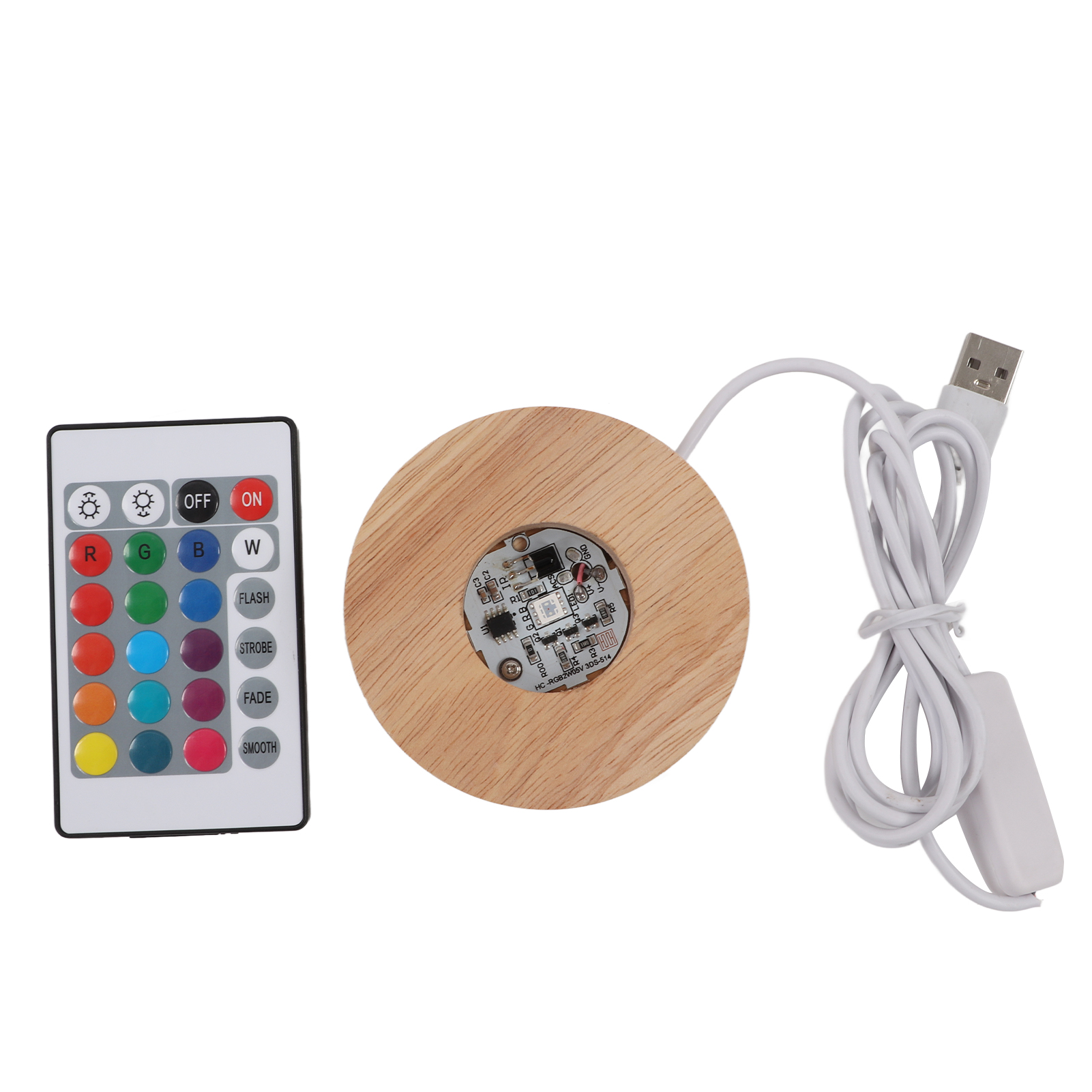 Umweltfreundlicher Led-lichtständer Aus Holz, Elegantes Design, Robust Und Langlebig, Vielseitig Einsetzbar, Farbiger Led-sockel