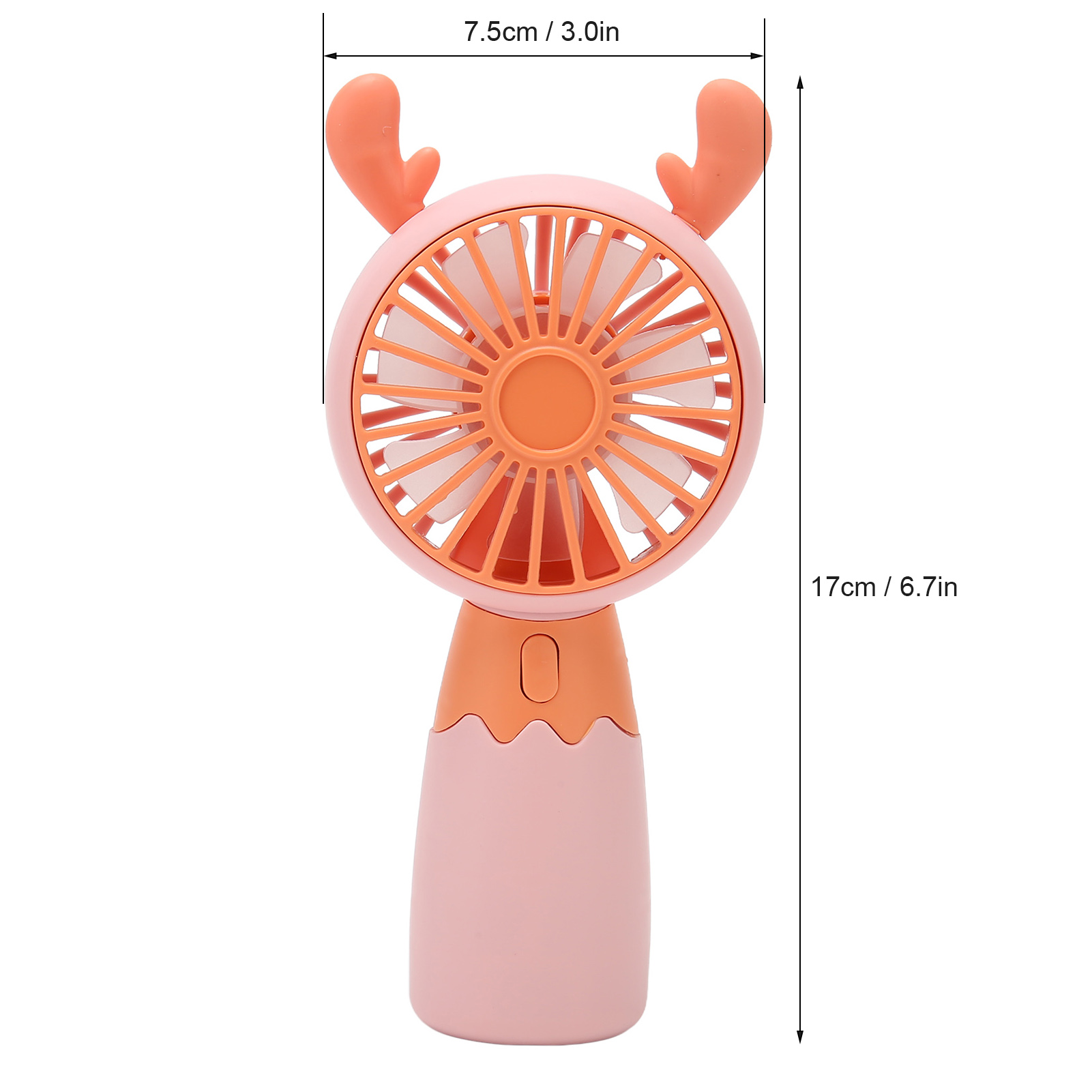Tragbarer Ventilator In Hirschohrform, Usb-aufladbar, 300 Mah, Ergonomisch, Mini-ventilator In Pink Für Zuhause, Reisen Und Büro
