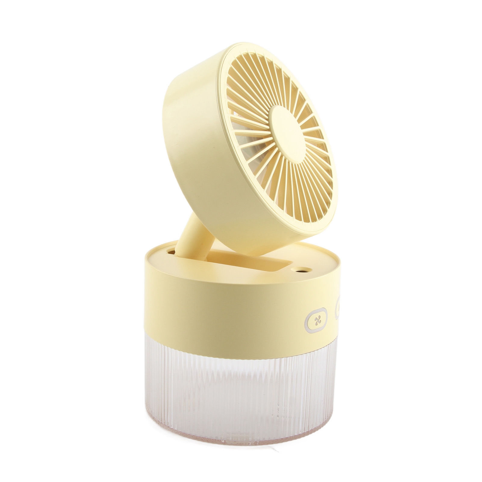 Mini-falt-wasserkühler-ventilator, Usb-nebelventilator Aus Abs, Gelb, Für Büro, Bibliothek Oder Zuhause