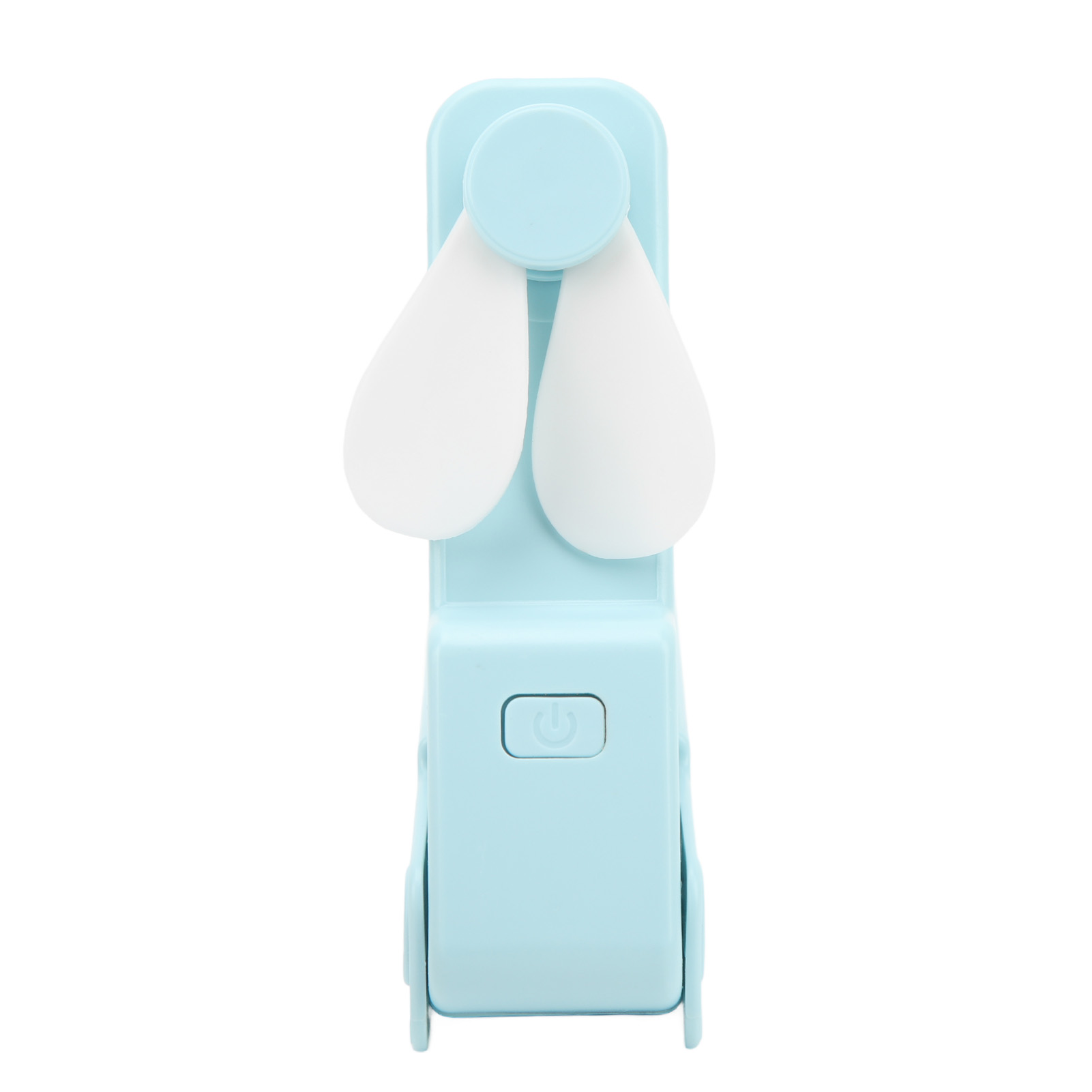 Faltbarer, Per Usb Aufladbarer Taschenventilator Mit Silikonflügeln, Starker Luftstrom, 3 Geschwindigkeitsstufen, Ideal Für Unterwegs, Himmelblau