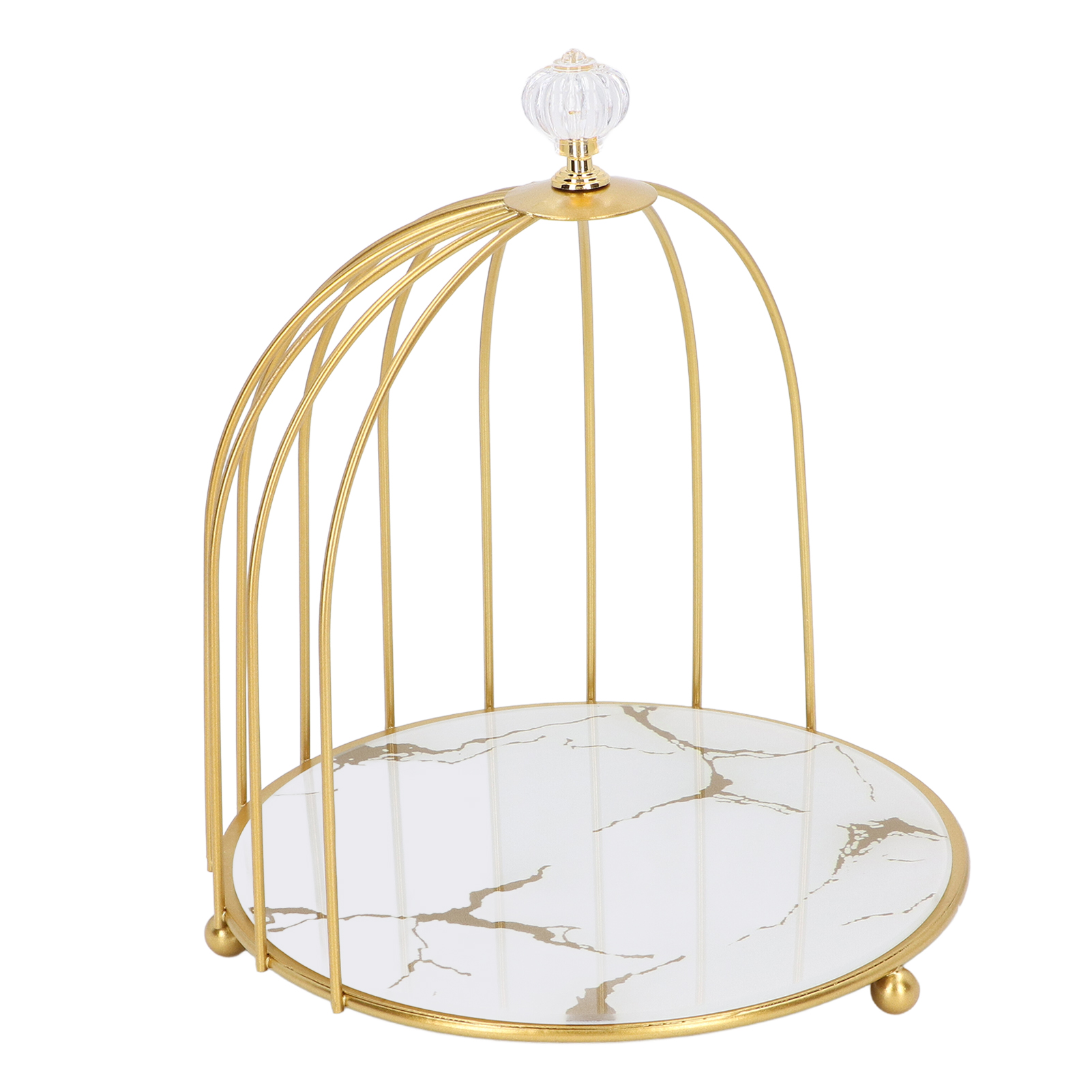 Ablage Für Die Küchenarbeitsplatte, Kosmetikregal, Badezimmer-/schlafzimmerdekoration, Weiß Mit Goldenem Muster Am Boden