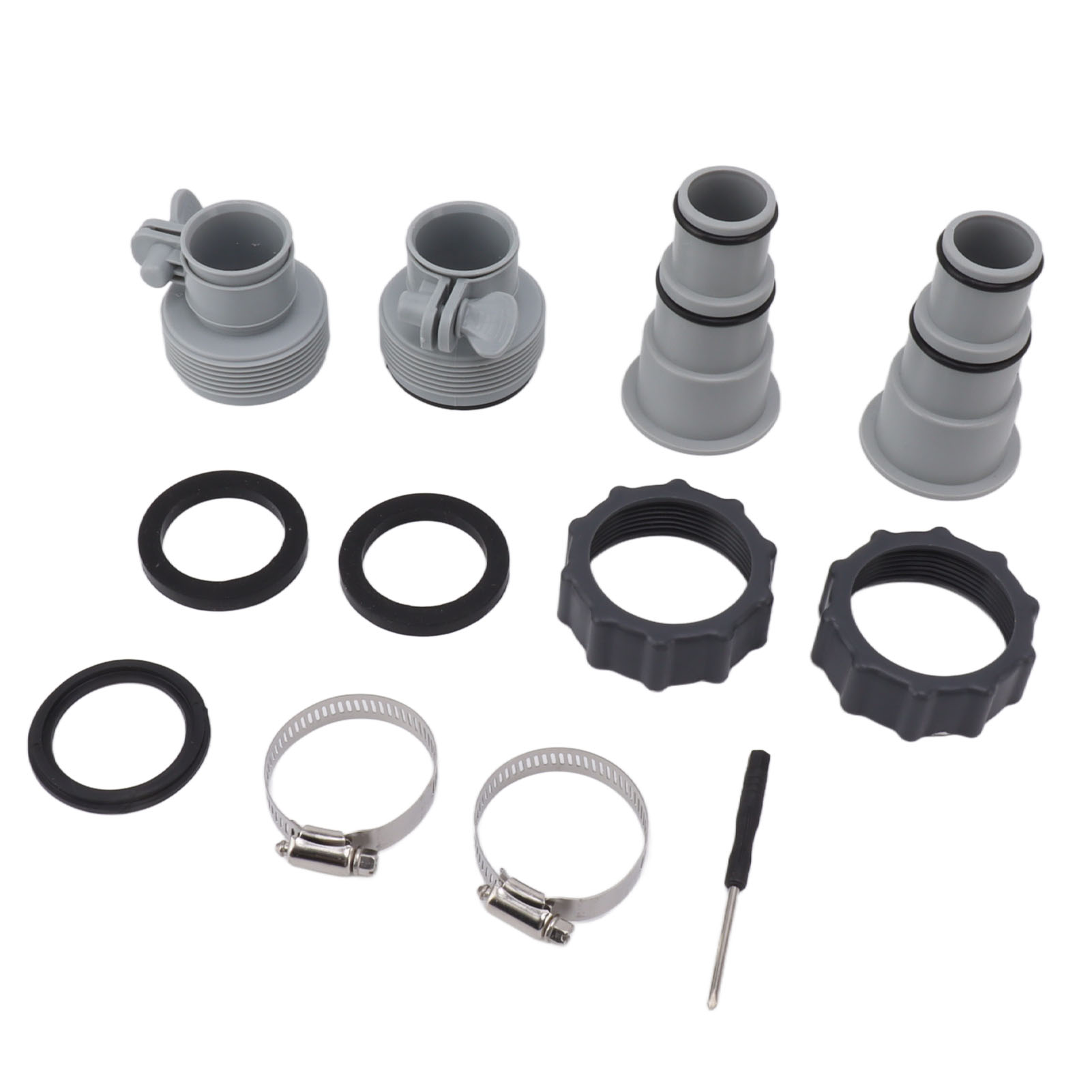 Schwimmbadschlauchverbinder, Adapter Mit Klemme Für Pumpen Mit Gewindeanschlüssen
