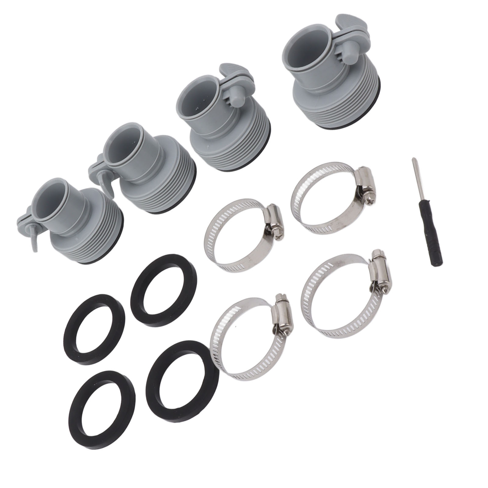 Schlauchanschluss Typ B Mit Ersatzklemme, Passend Für Intex Fit Aru Gewindepumpen, Poolbefestigungsverbinder, Poolzubehör.