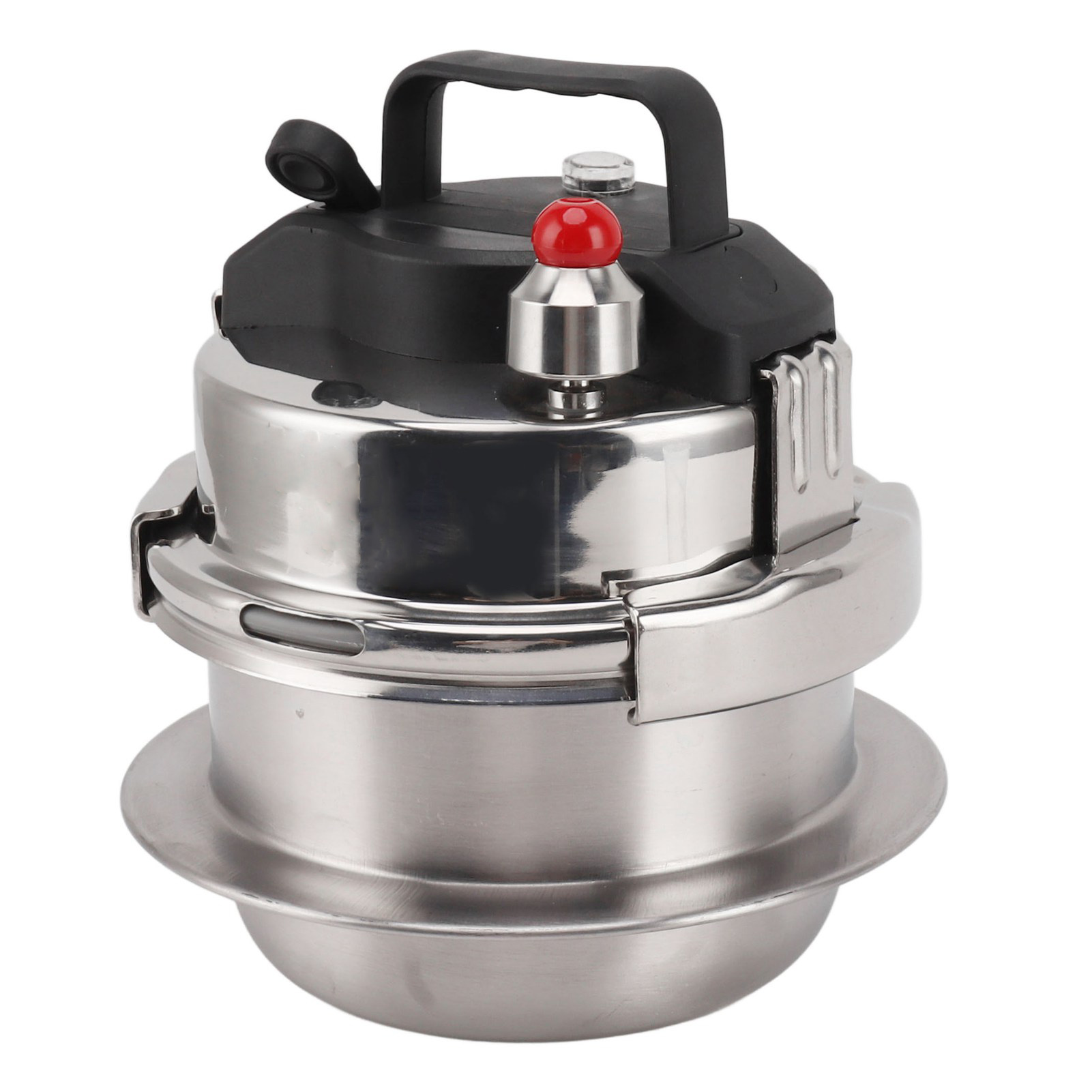 Mini-schnellkochtopf Für Den Außenbereich, 3-lagig, Schnelles Aufheizen, Zeitsparend, Edelstahl, 0,8 L, Für Gas Und Induktion