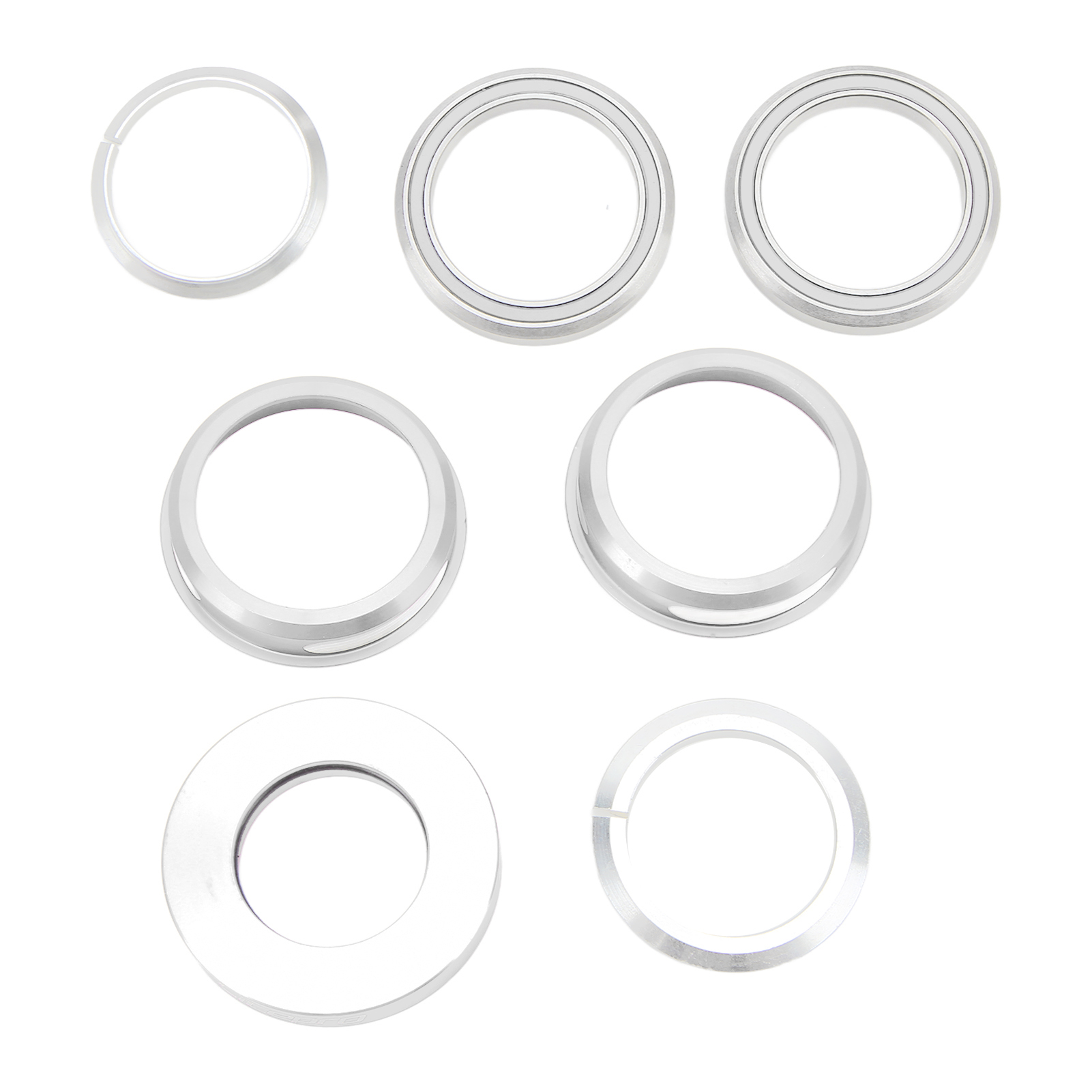 44-mm-klapp-führungsschalen-set Aus Aluminiumlegierung Mit Integrierten Lagern Für Fahrradzubehör, Silber