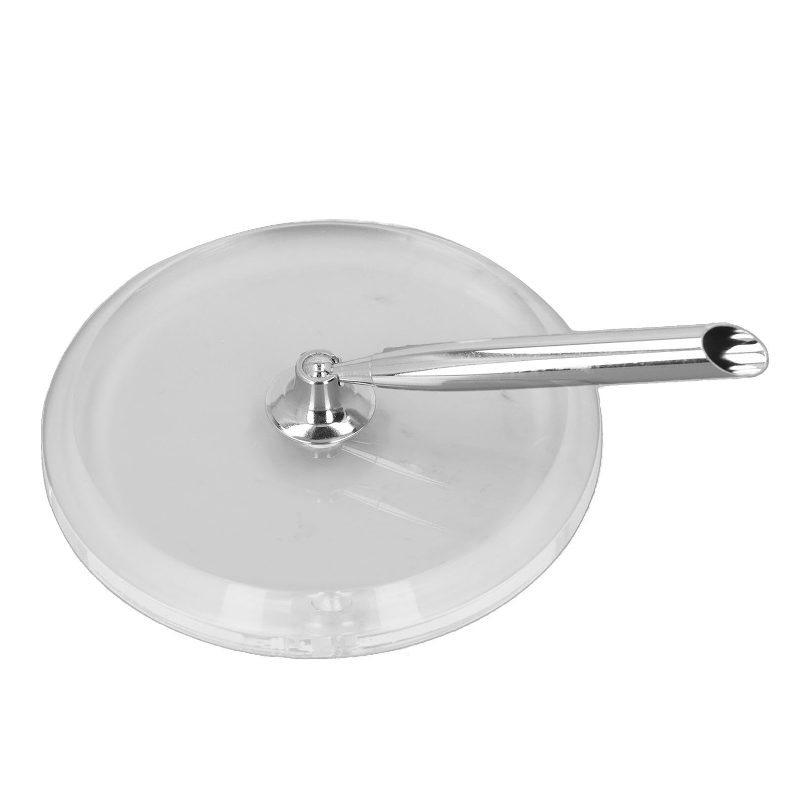 Stiftehalter Aus Acryl Und Metall, Klassisches Design, Kompakte Form, Runder Silberner Sockel, Für Büro Und Geschäft