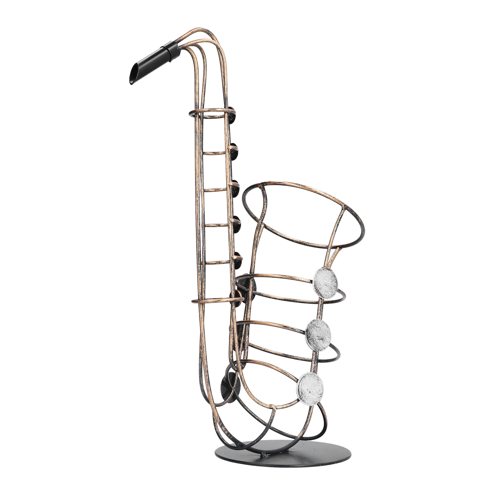 Weinflaschenhalter Aus Metall, Praktische Dekorative Saxophonfigur, Wohnaccessoire
