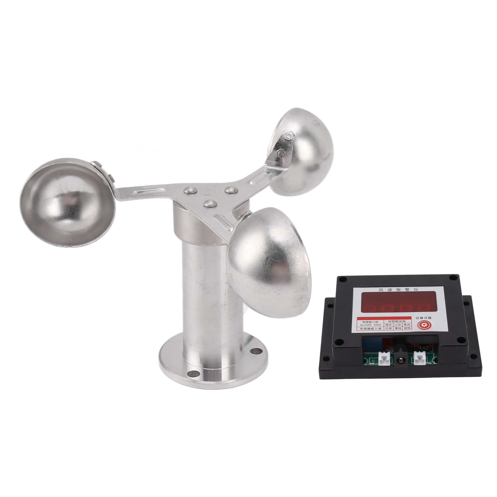 Turmdrehkran-anemometer Mit Windgeschwindigkeitsalarm, Wetterstation, 3-schalen-windmesser, 220 V