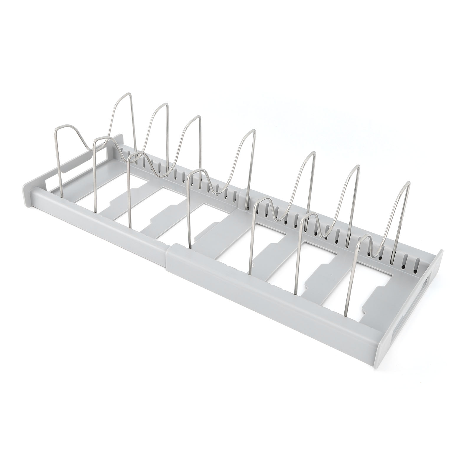 Mehrzweck-organizer-set, Rutschfest, Erweiterbar, Mit Verstellbarer Größe Und Deckelhalter, Grau.