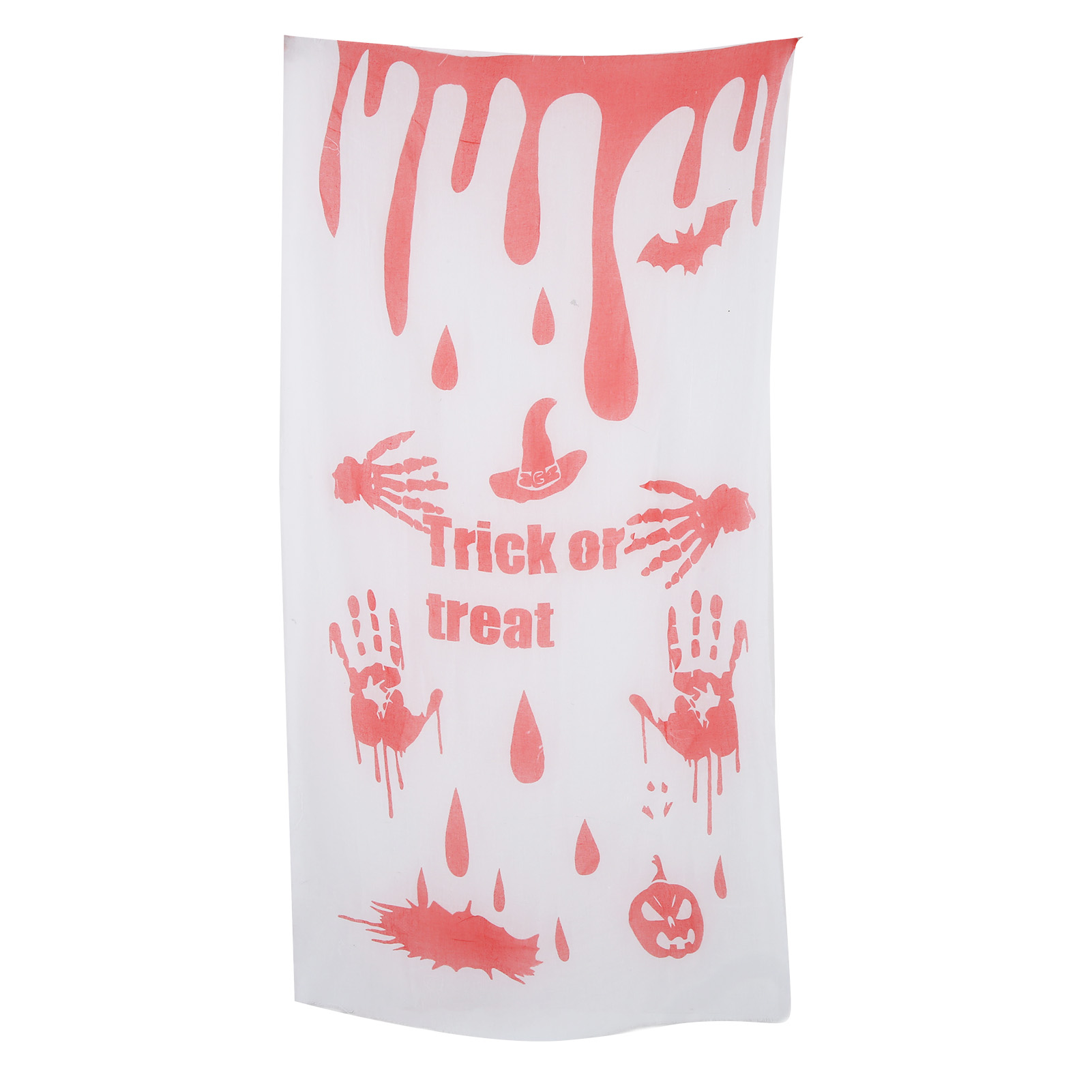 Set Aus Blutigen Halloween-gaze-vorhängen, Wiederverwendbare Wanddekoration Für Zombie-partys Und Spukhäuser