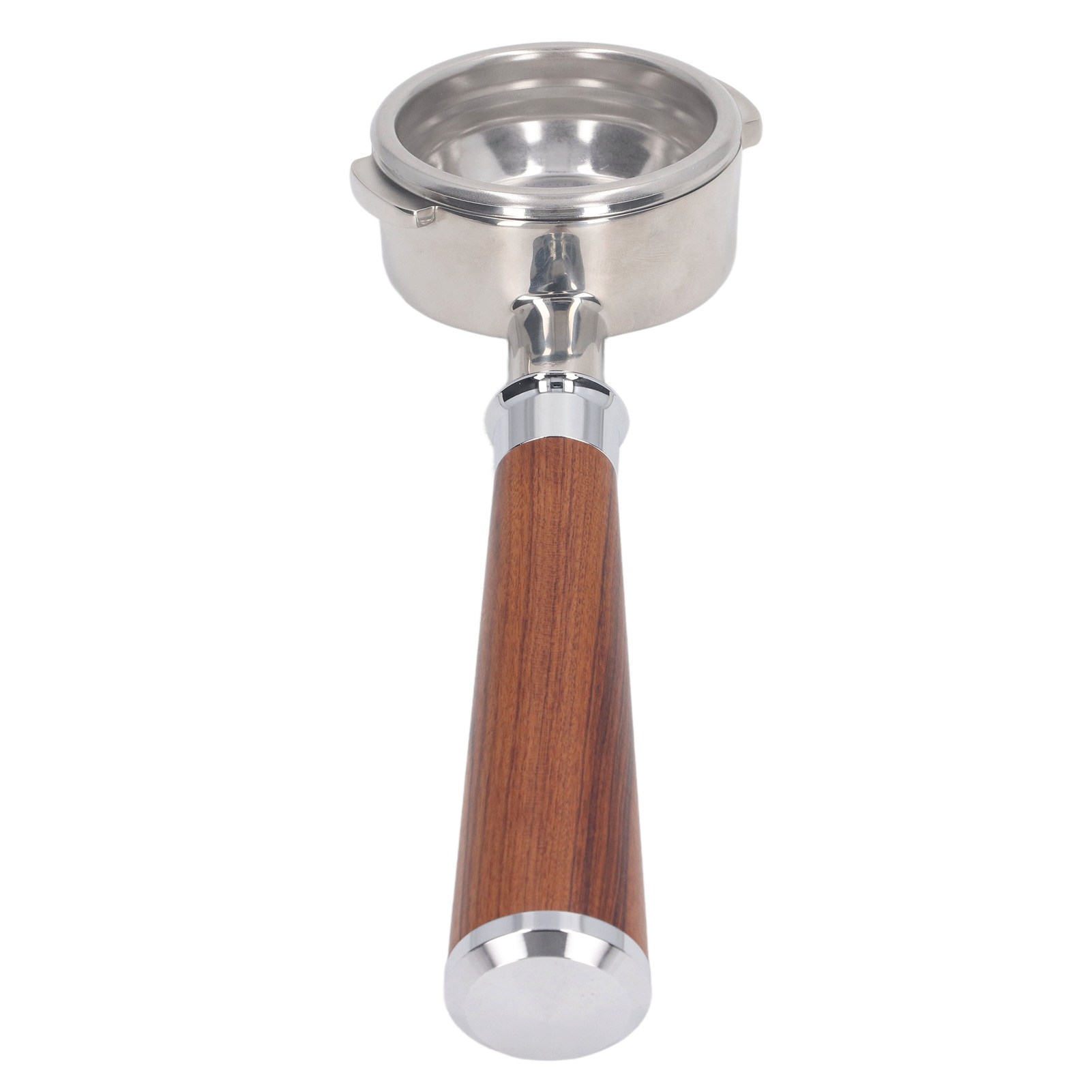 58-mm-kaffeefilterhalter Mit Griff, Edelstahl, Abnehmbarer Boden, Bodenlos, 3 Halterungen, Für Nuova-kaffeemaschinen, Rosenholz