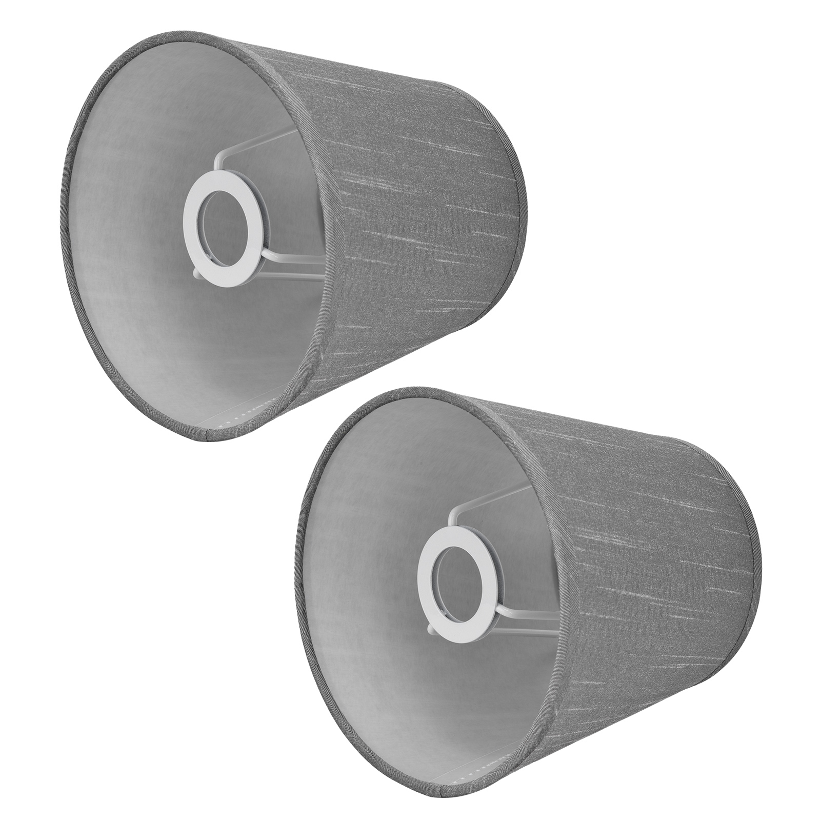 Lampenschirme Im Europäischen Stil Aus Stoff Für E14-kronleuchter, Tischlampen Und Stehlampen - Silbergrau Px150