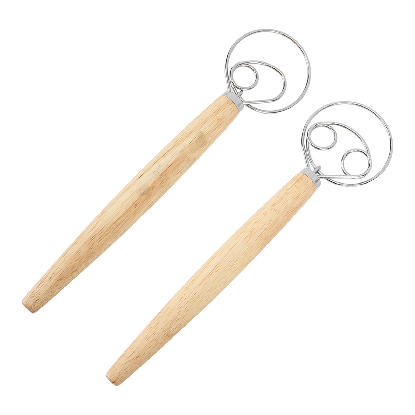 Teigschaber Aus Edelstahl Im Dänischen Stil Mit Holzgriff, Robust Und Rostfrei Brotbesen Nach Holländischer Art Mit Schaber Ein- Und Zweiflügelige Schneebesen Und Schaber