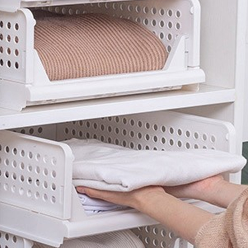 Faltbarer Kleiderschrank, Stapelbarer Aufbewahrungskorb, Schubladenteiler, Regal, Kleiderorganizer, 33 X 43 X 14 Cm